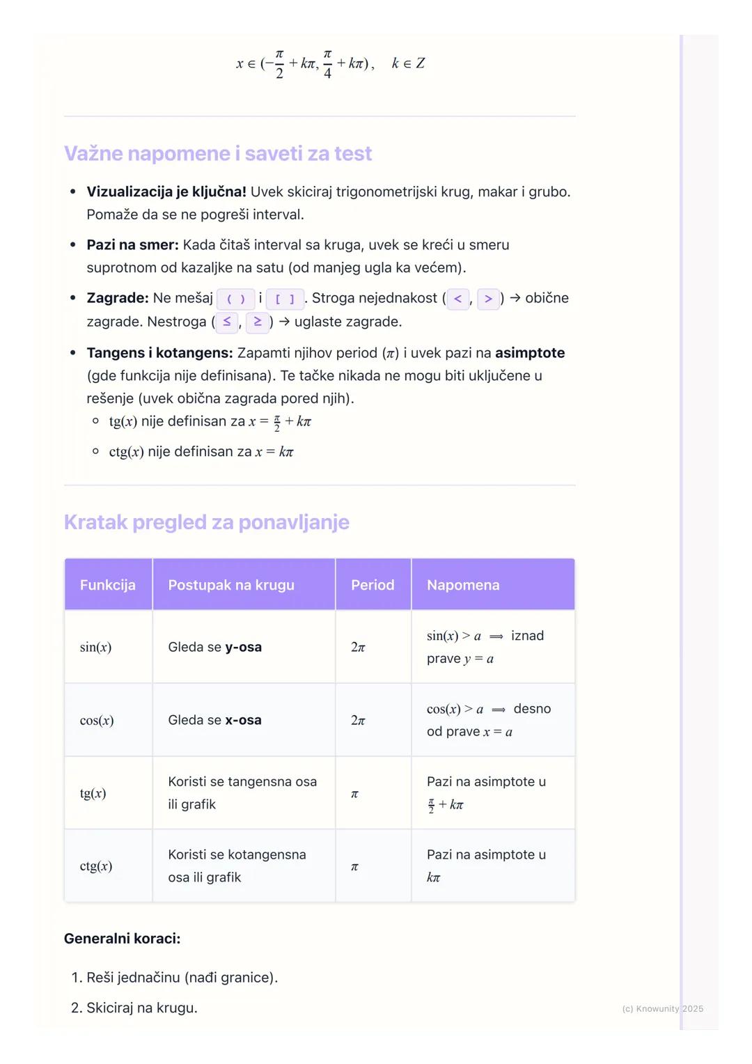 # Trigonometrijske nejednačine

Uvod u trigonometrijske nejednačine

Trigonometrijske nejednačine su one kod kojih se nepoznata x nalazi kao