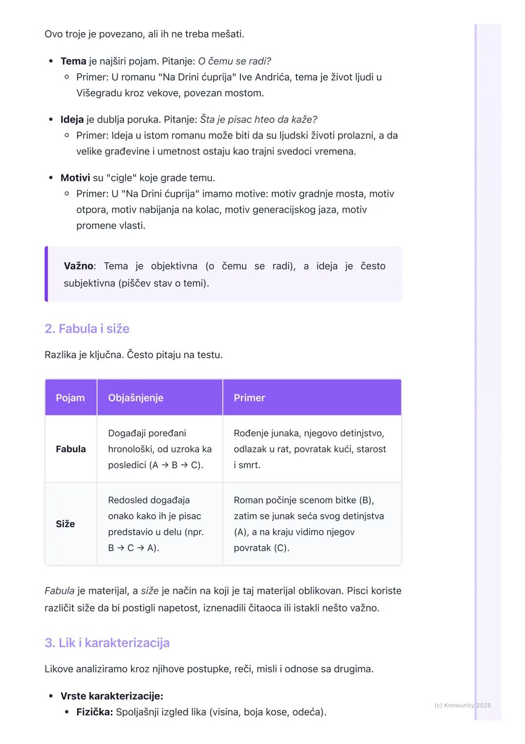 # Teorija književnosti

Uvod u analizu književnog dela

Analiza književnog dela nije samo prepričavanje radnje. To je proces
razumevanja kak
