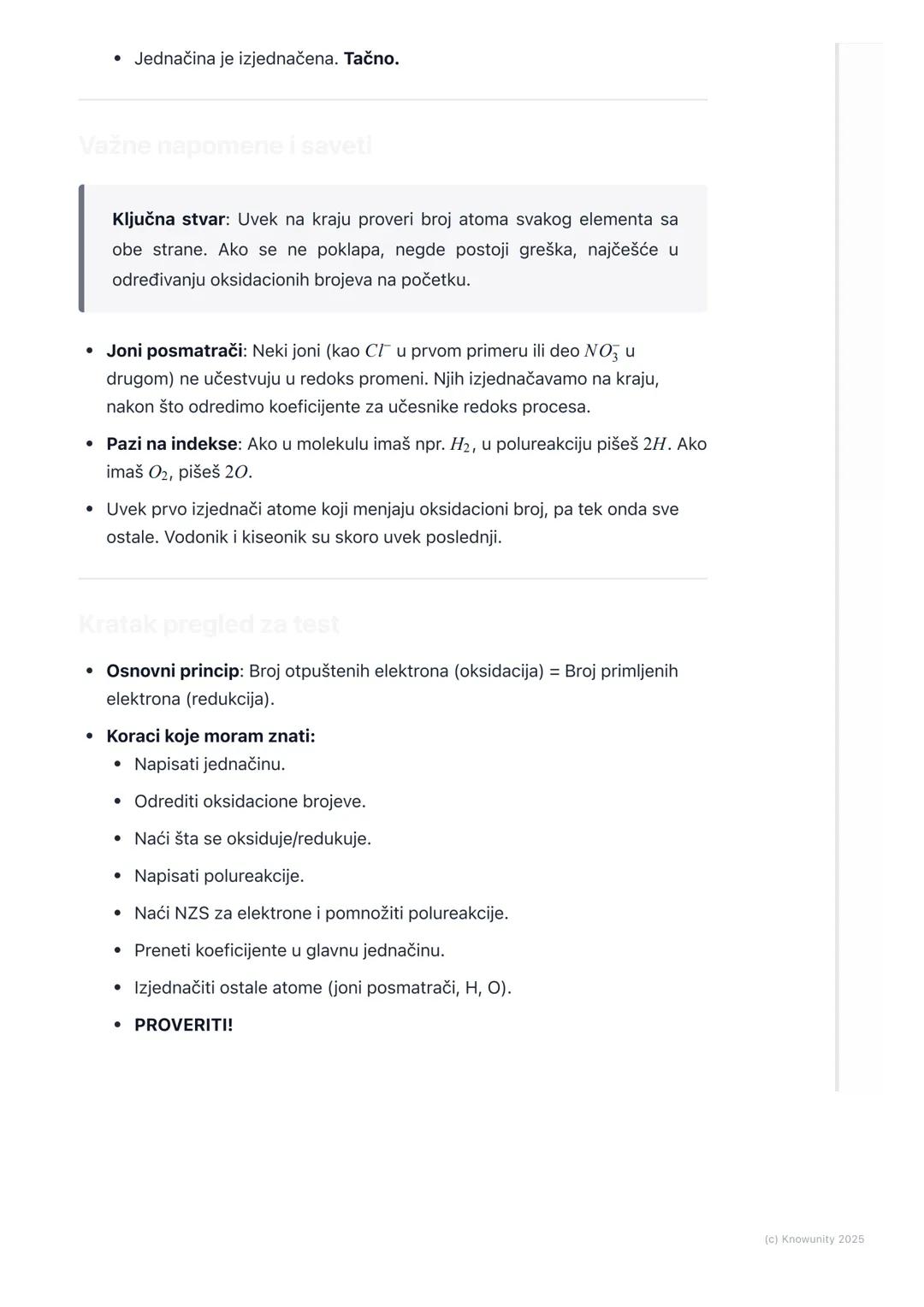 # Izjednačavanje redoks
reakcija

Uvod u izjednačavanje redoks reakcija

Redoks reakcije su hemijske reakcije kod kojih dolazi do promene ok