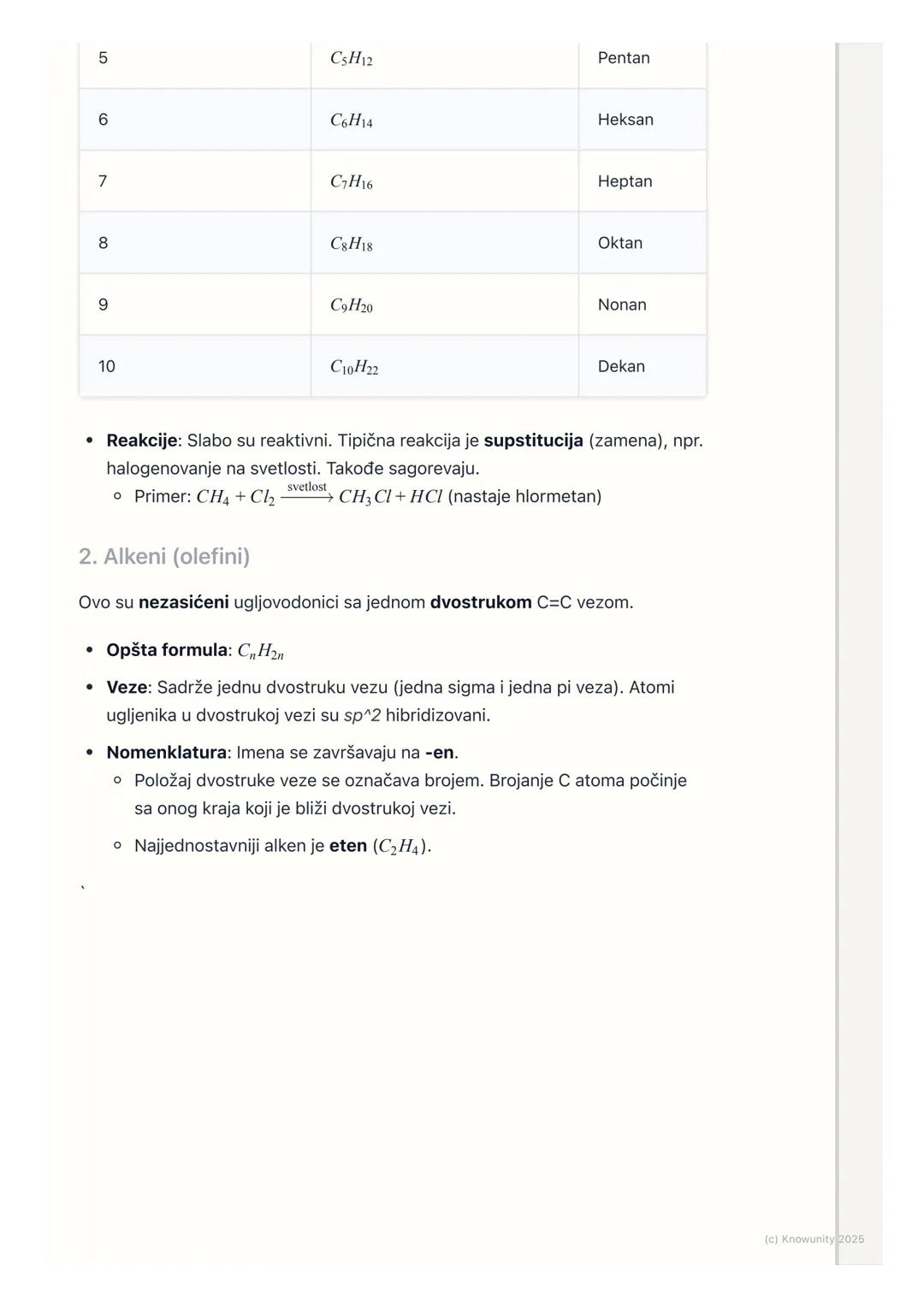 # Ugljovodonici

Uvod u ugljovodonike

Ugljovodonici su najjednostavnija organska jedinjenja. Sastoje se samo od
atoma ugljenika (C) i vodon