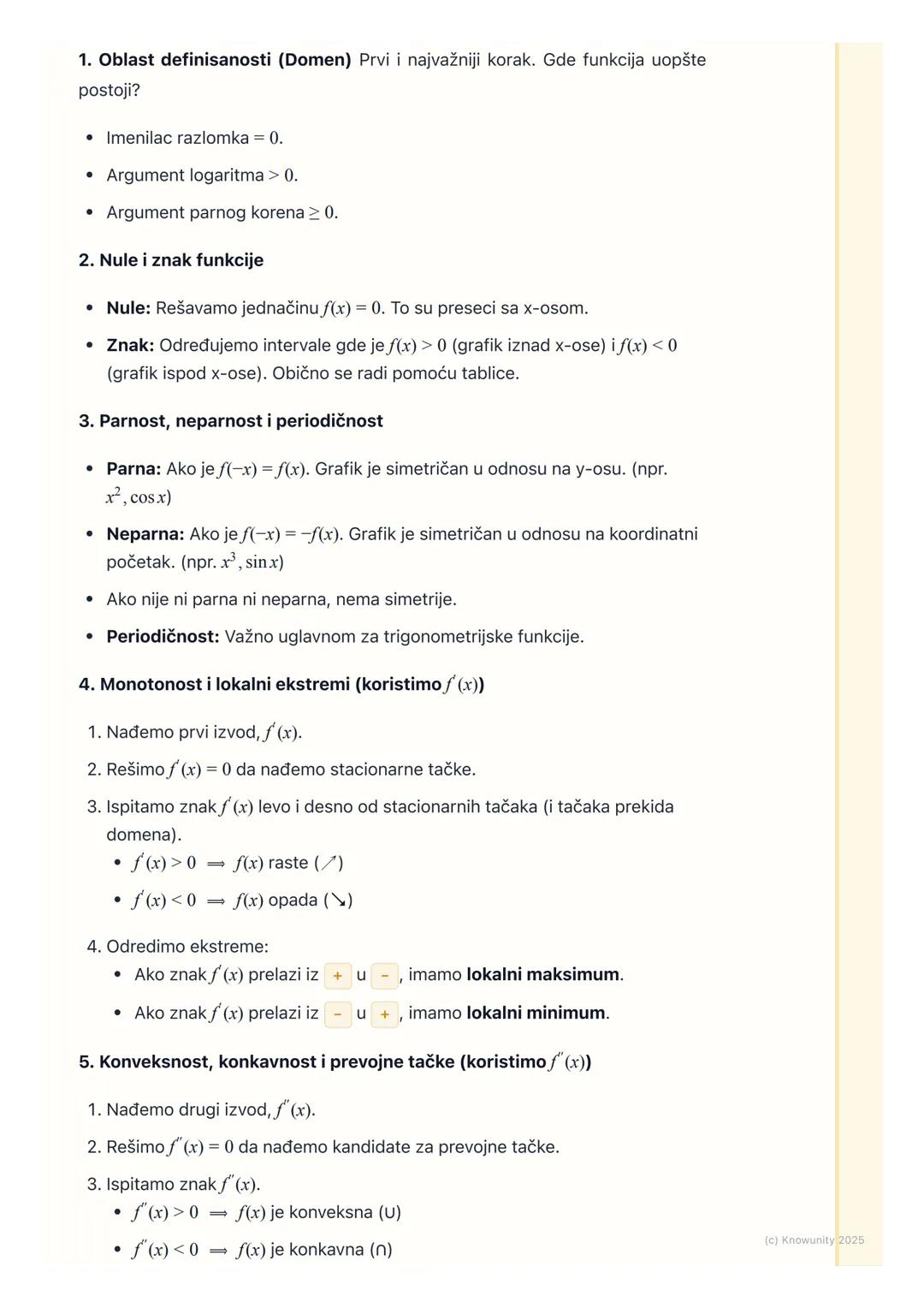 # Primene izvoda

Uvod u primene izvoda

Izvodi nisu samo apstraktan pojam, njihova glavna primena je u ispitivanju
ponašanja (toka) funkcij