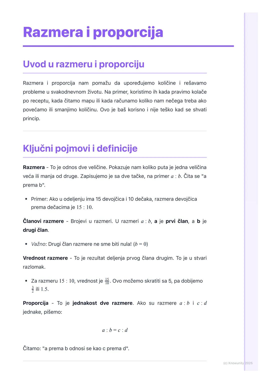 # Razmera i proporcija

Uvod u razmeru i proporciju

Razmera i proporcija nam pomažu da upoređujemo količine i rešavamo
probleme u svakodnev