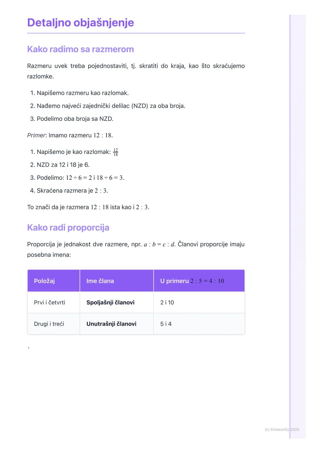 # Razmera i proporcija

Uvod u razmeru i proporciju

Razmera i proporcija nam pomažu da upoređujemo količine i rešavamo
probleme u svakodnev