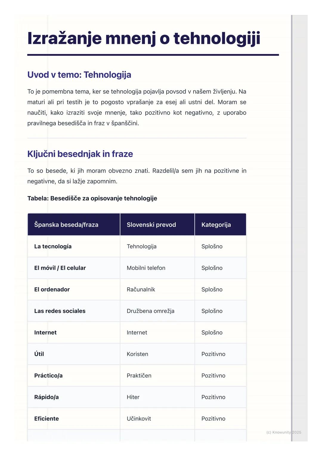 # Izražanje mnenj o tehnologiji

Uvod v temo: Tehnologija

To je pomembna tema, ker se tehnologija pojavlja povsod v našem življenju. Na
mat
