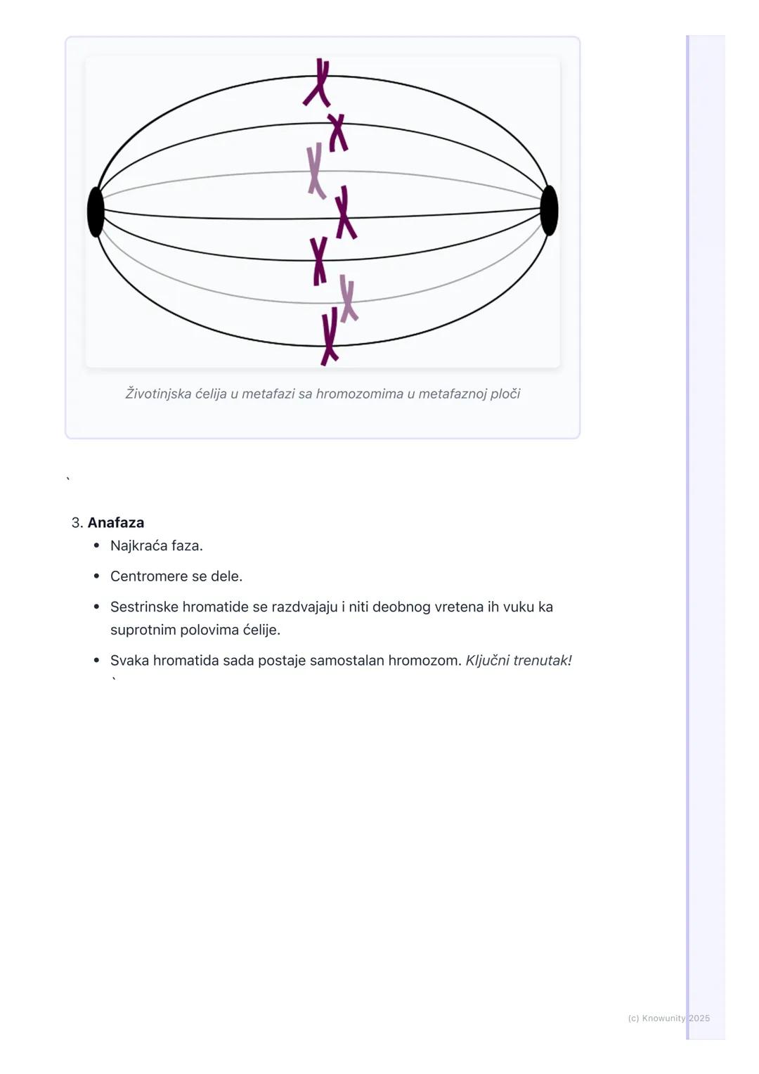 # Ćelijski ciklus i mitoza

Uvod u ćelijski ciklus

Ćelijski ciklus je životni put jedne ćelije, od njenog nastanka deobom majke
ćelije do t