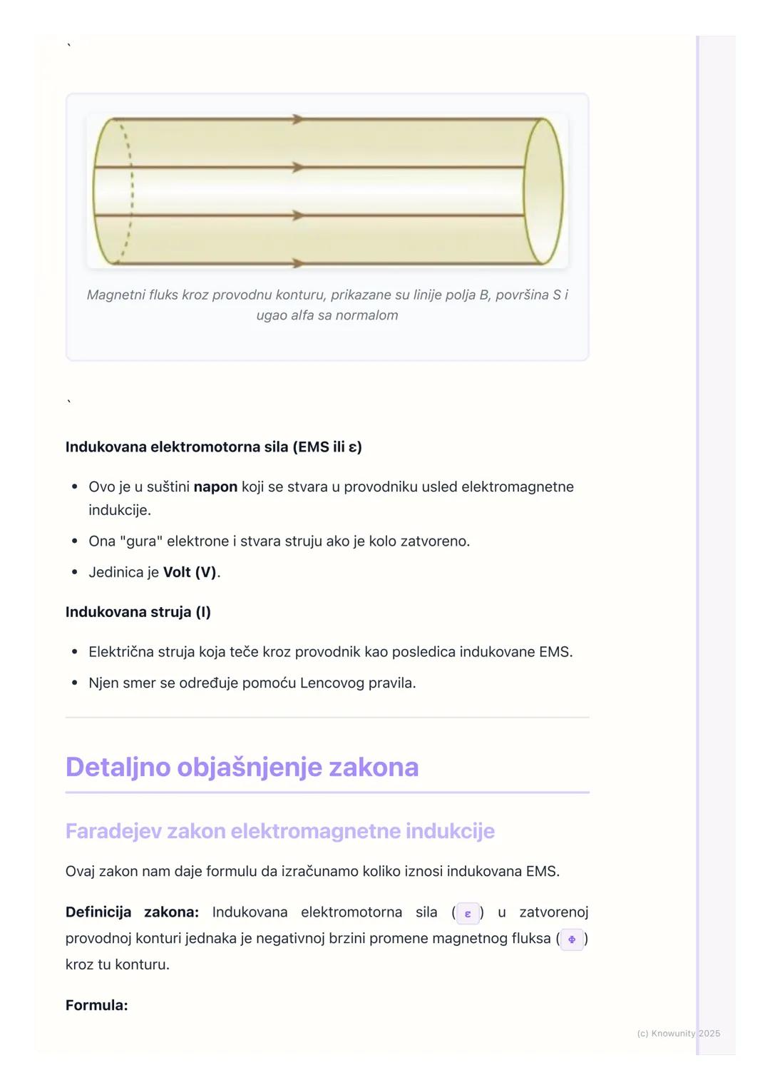 # Elektromagnetna Indukcija i
Faradejev Zakon

Uvod u elektromagnetnu indukciju

Ovo je pojava gde se stvara električna struja u provodniku 