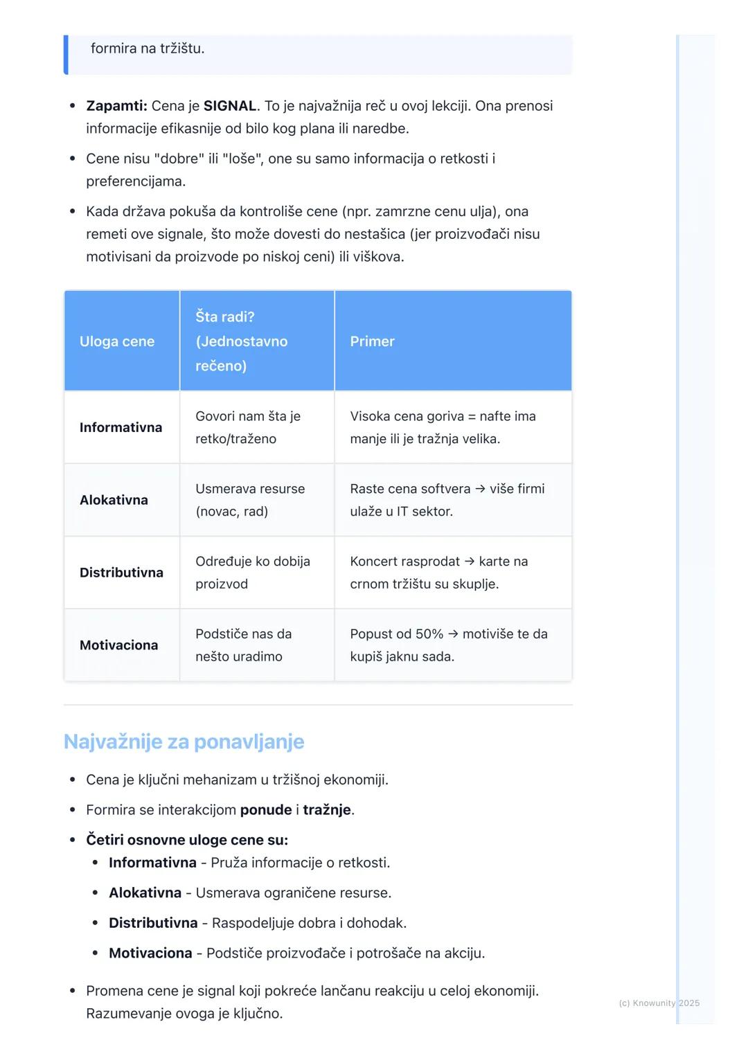 # Uloga cena u tržišnoj
ekonomiji

Uvod: Zašto su cene važne?

Cene nisu samo brojevi na etiketama u prodavnici. U tržišnoj ekonomiji, cene
