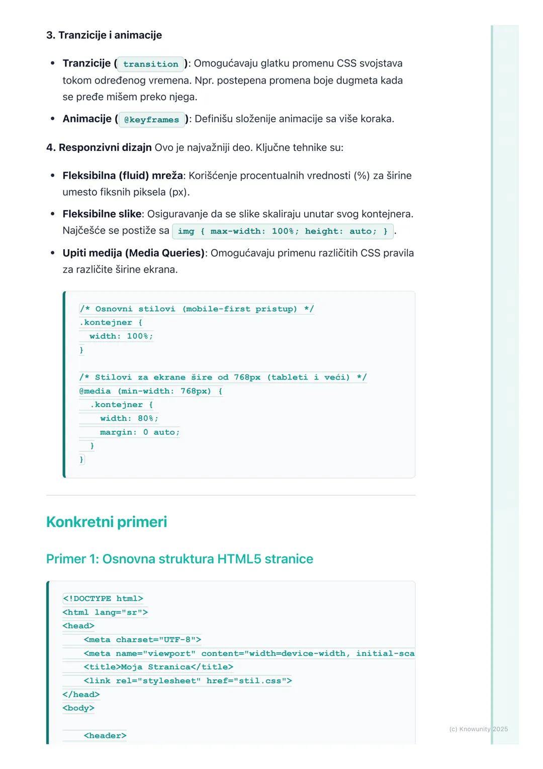 # HTML5 i CSS3

Uvod u HTML5 i CSS3

HTML5 i CSS3 su osnova modernog veb razvoja. Nisu samo nove verzije, već
predstavljaju fundamentalno un