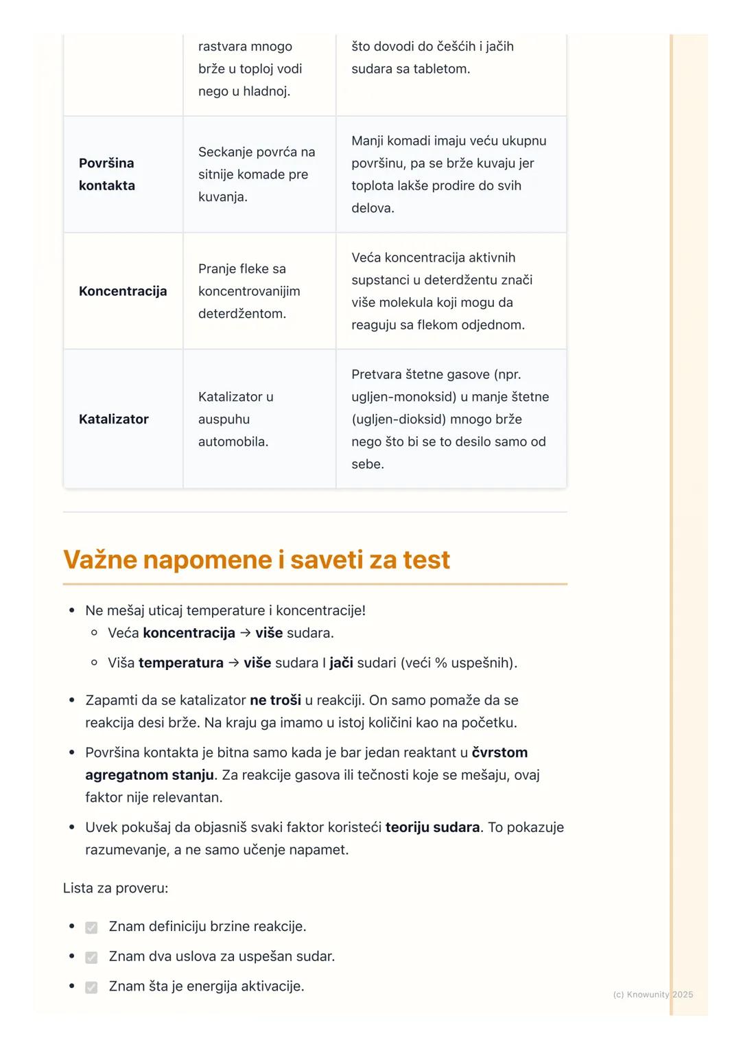 # Brzina hemijske reakcije

Šta je brzina hemijske reakcije?

Brzina hemijske reakcije nam govori koliko brzo reaktanti nestaju, a proizvodi