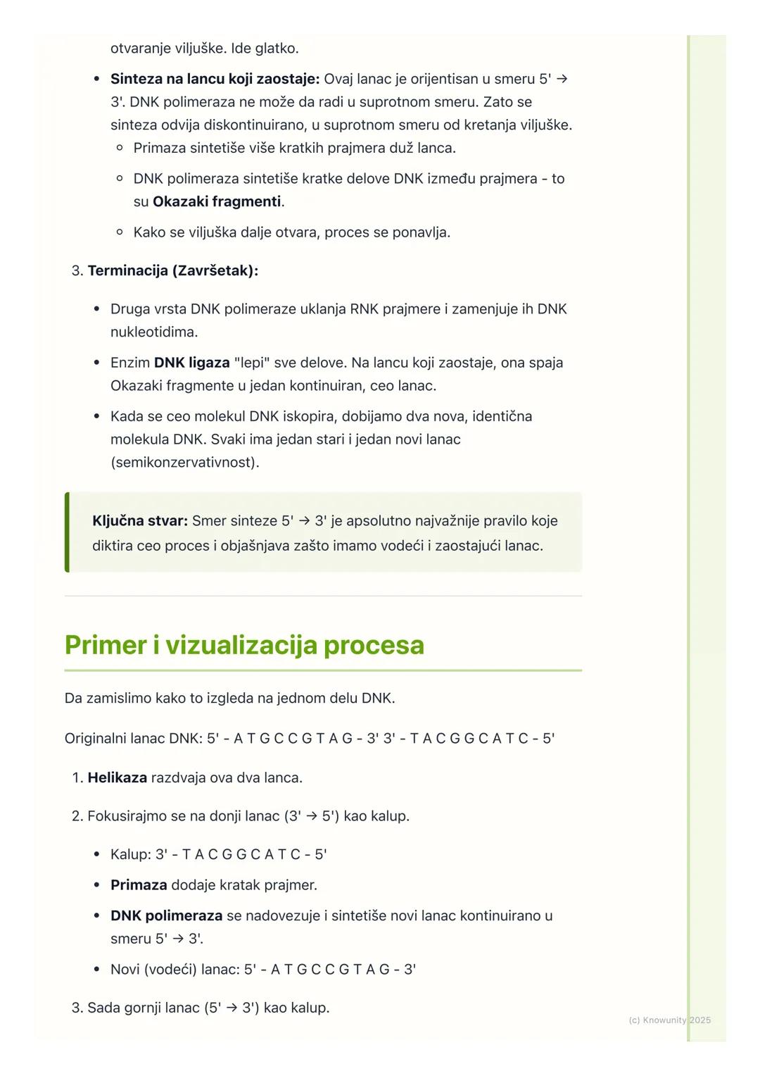 # Replikacija DNK

Uvod u replikaciju DNK

Replikacija je proces udvajanja (kopiranja) molekula DNK. Ovo je jedan od
najvažnijih procesa u ć