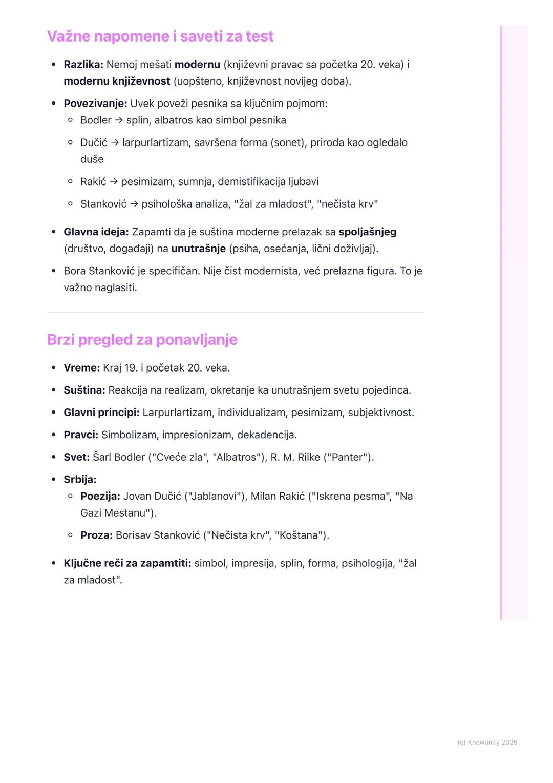 # Moderna u srpskoj i svetskoj
književnosti

Uvod u modernu

Moderna je književni pravac koji se javlja krajem 19. i početkom 20. veka.
Nast