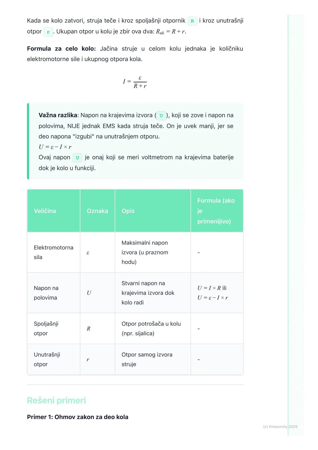 # Električna struja i Ohmov
zakon

Uvod u električnu struju

Električna struja je usmereno kretanje naelektrisanih čestica, najčešće
elektro