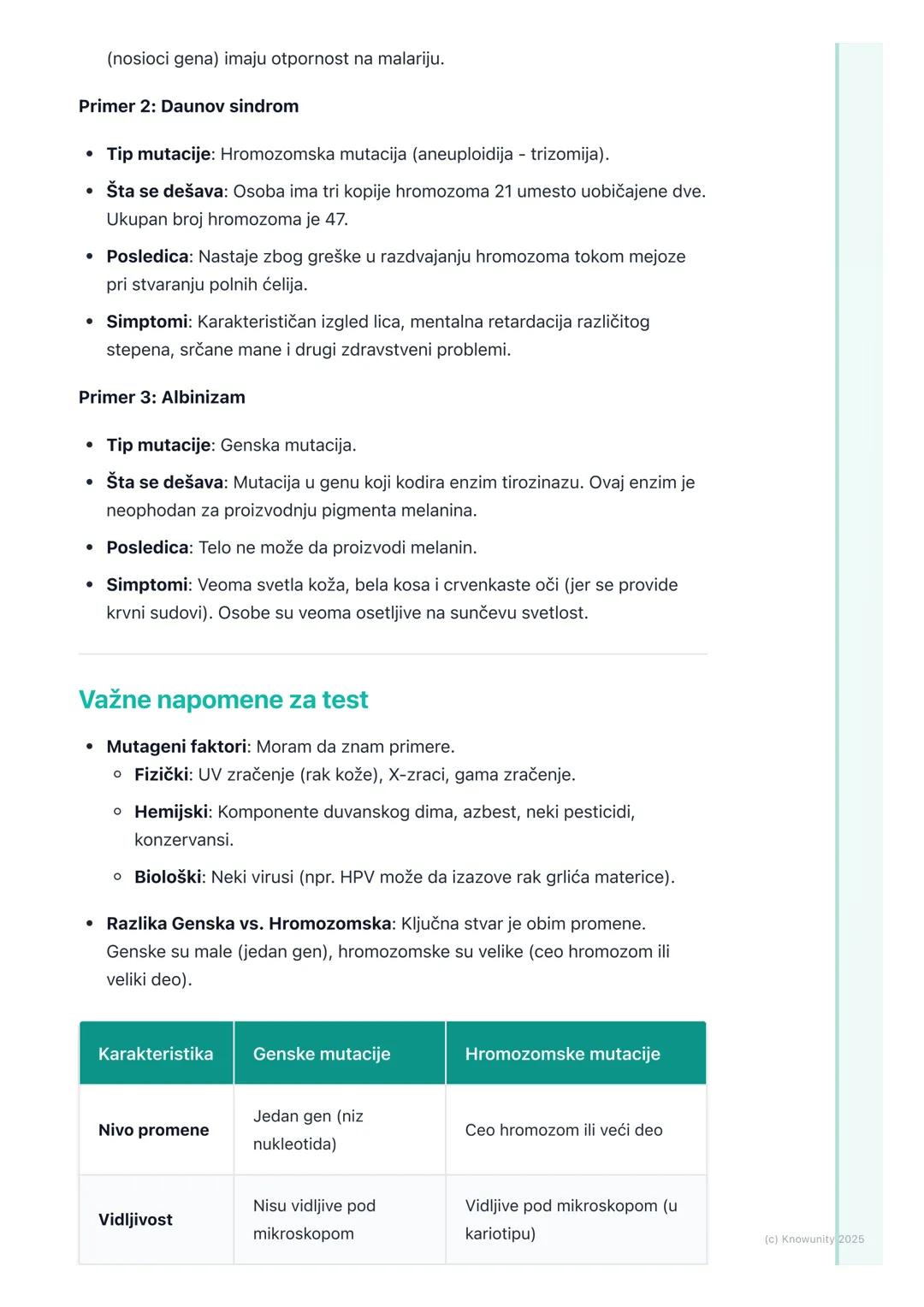 # Mutacije

## Šta su mutacije?

Mutacije su trajne promene u genetičkom materijalu (DNK) ćelije. One mogu
nastati spontano (greške pri kopi