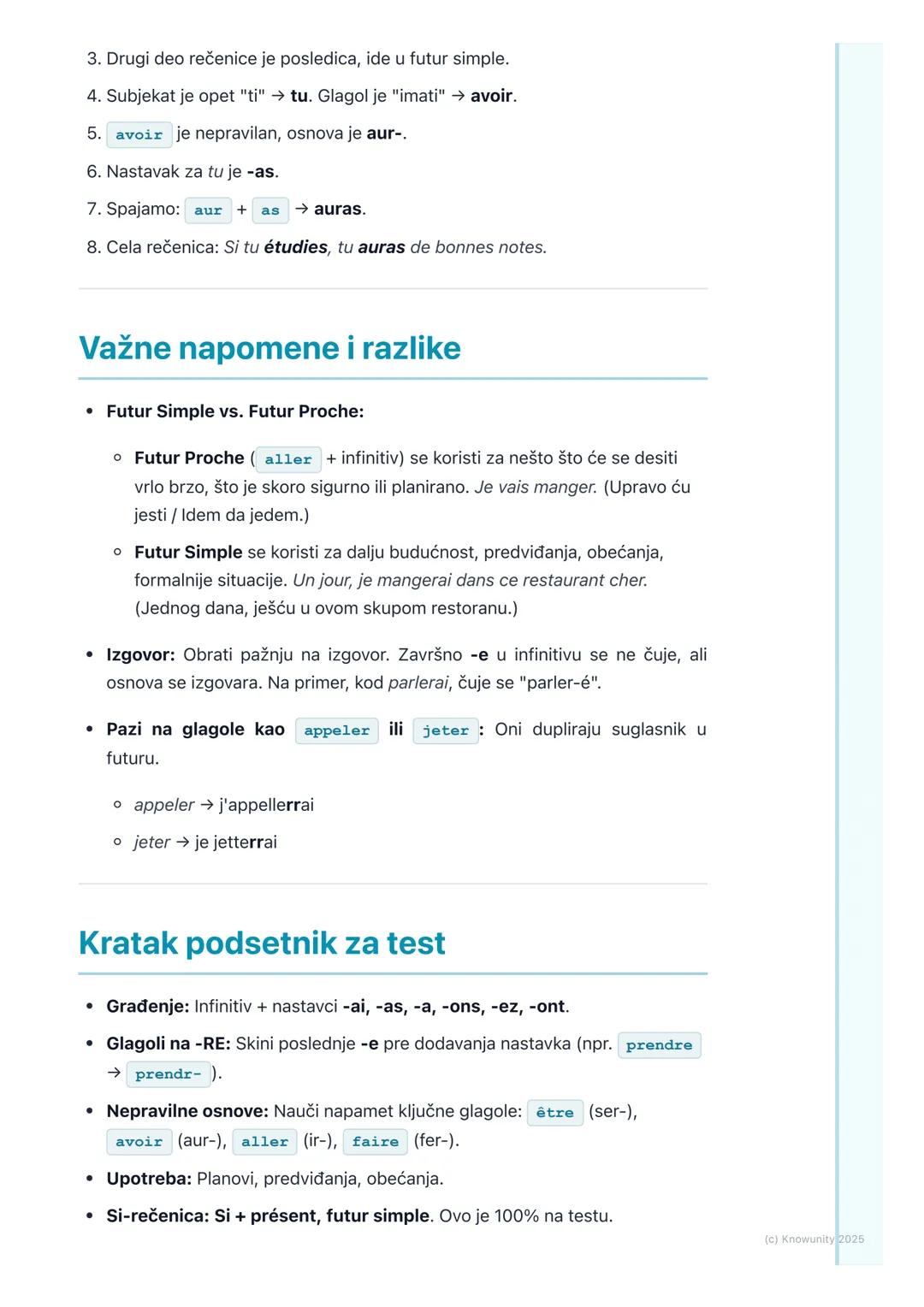 # Futur Simple

## Uvod u futur simple

Futur simple je prosto buduće vreme u francuskom jeziku. Koristimo ga da
govorimo o radnjama koje će