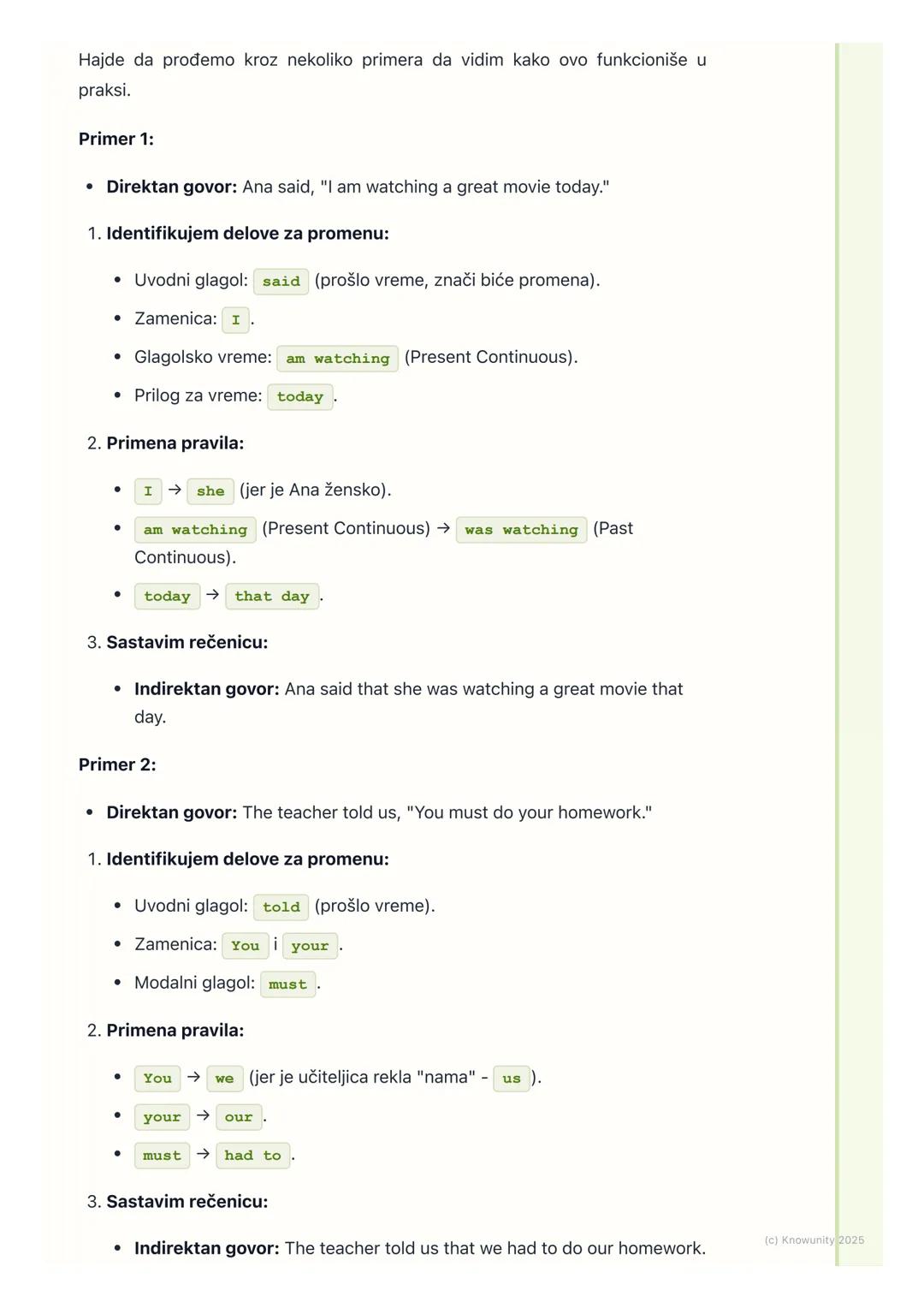 # Indirektni govor (Reported
Speech)

Uvod u indirektni govor

Indirektni govor (ili na engleskom Reported Speech) koristimo kada želimo da
