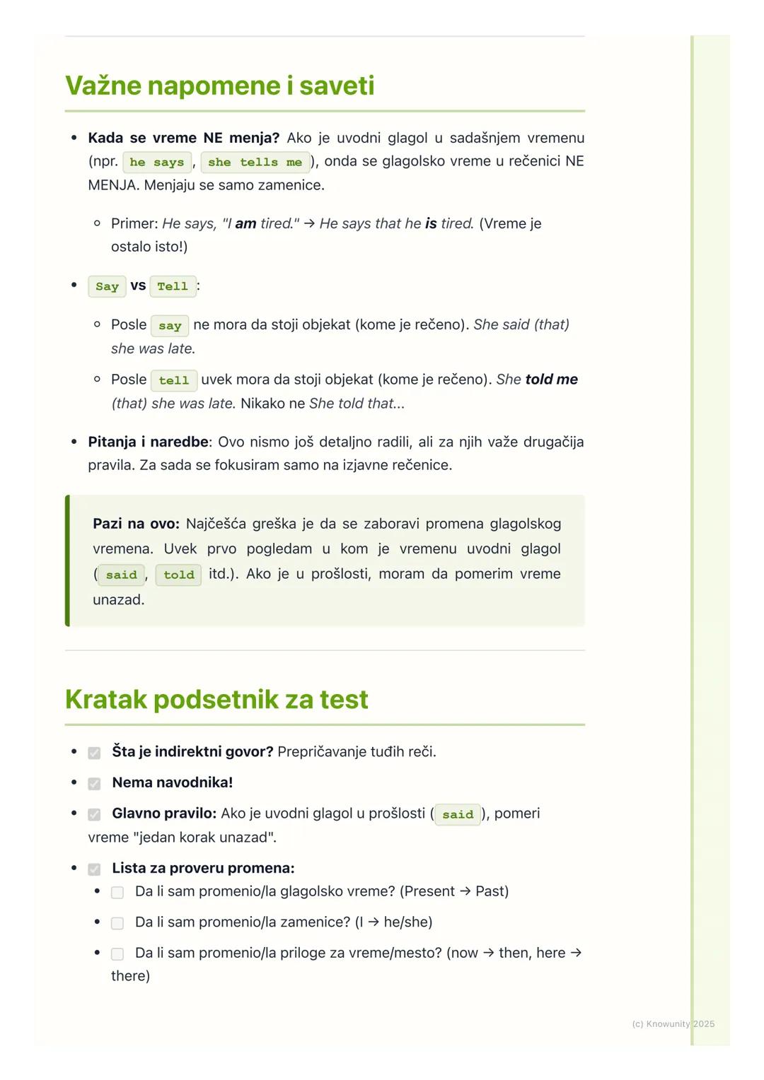 # Indirektni govor (Reported
Speech)

Uvod u indirektni govor

Indirektni govor (ili na engleskom Reported Speech) koristimo kada želimo da
