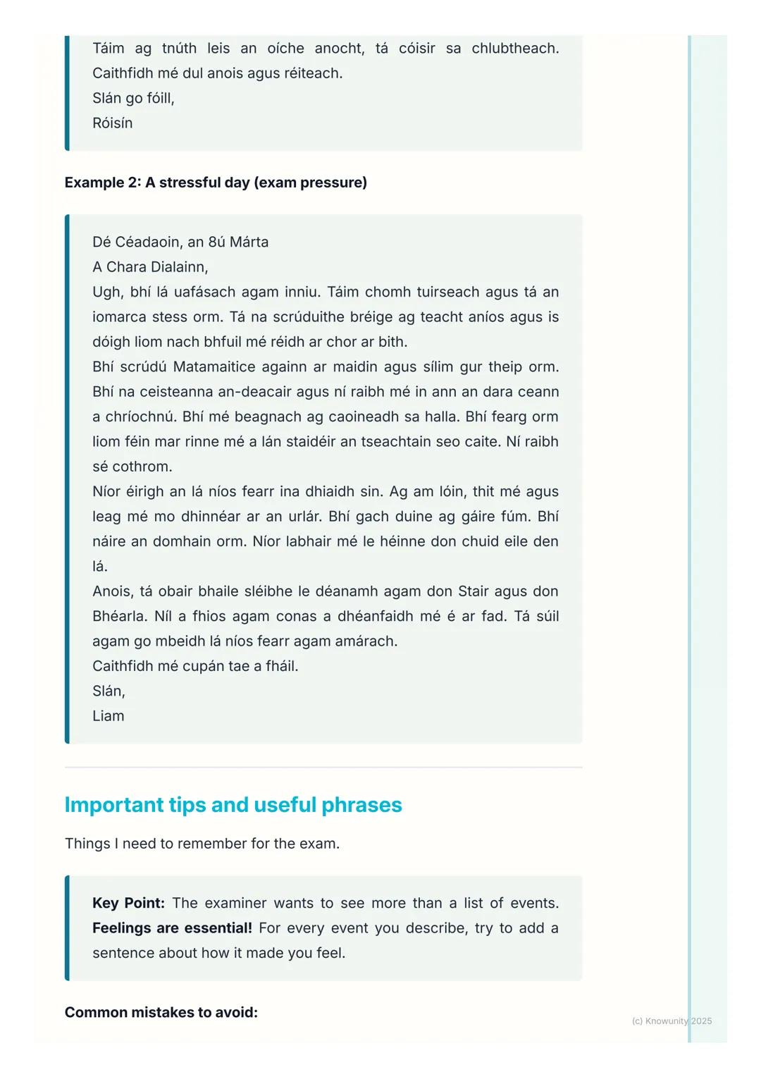 # Dialann (Diary Entries)

An introduction to diary entries (Dialann)

A diary entry, or iontráil dialainne, is a personal piece of writing 