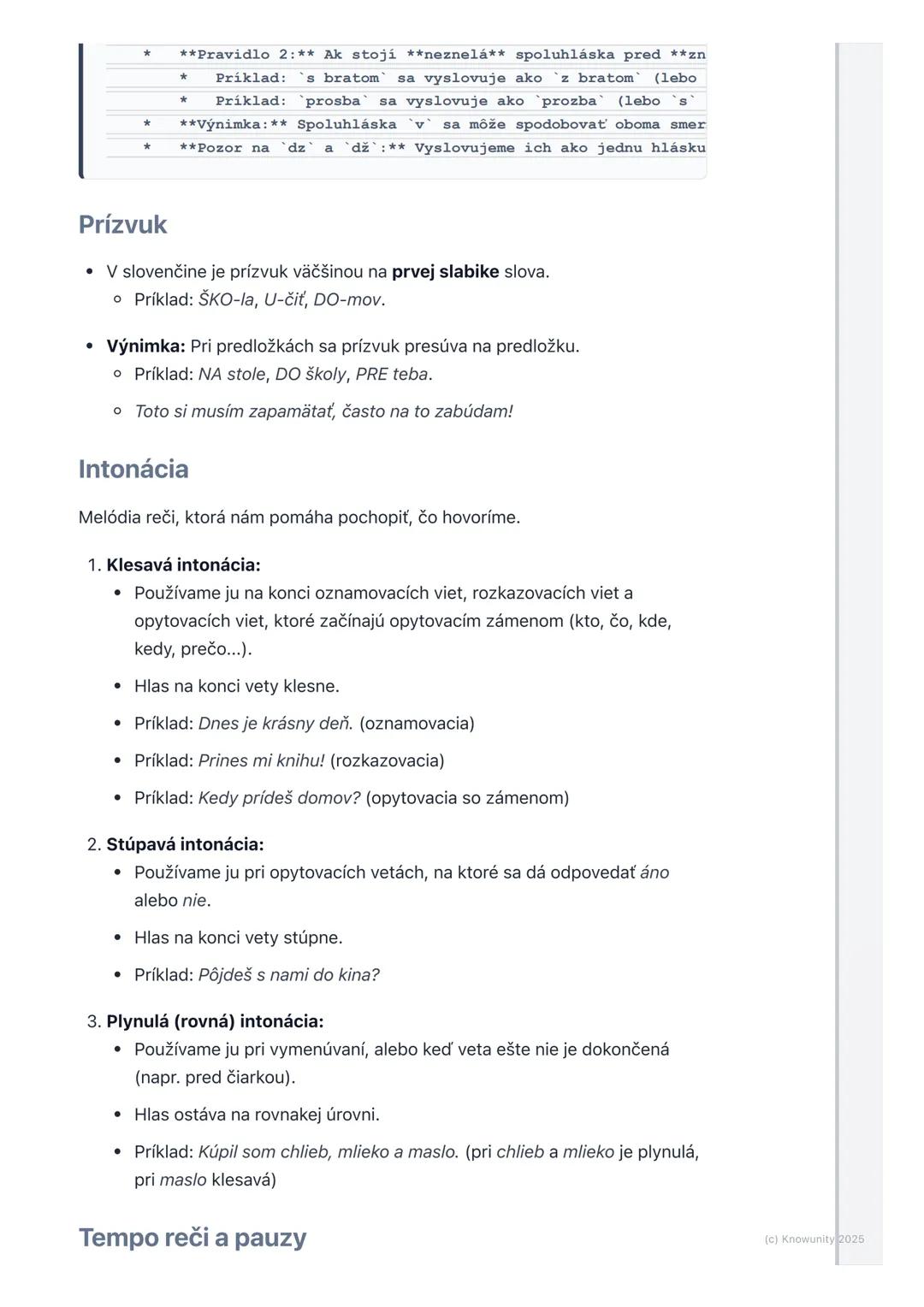 # Výslovnosť a intonácia

1. Prehľad výslovnosti a intonácie

Toto je dôležitá téma pre slovenčinu, lebo nám pomáha správne hovoriť a
rozumi