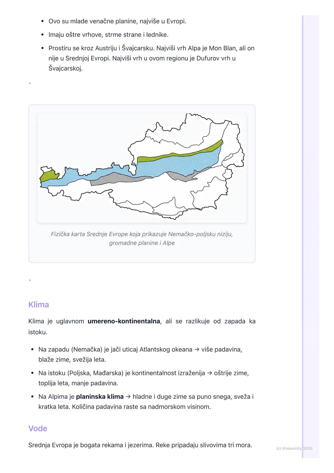 # Srednja Evropa

Uvod i položaj Srednje Evrope

Srednja Evropa se nalazi u centralnom delu našeg kontinenta. Zbog svog
položaja, ona je važ