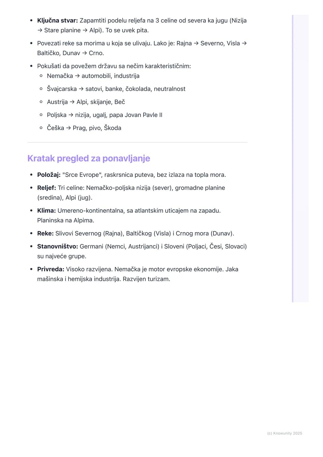 # Srednja Evropa

Uvod i položaj Srednje Evrope

Srednja Evropa se nalazi u centralnom delu našeg kontinenta. Zbog svog
položaja, ona je važ