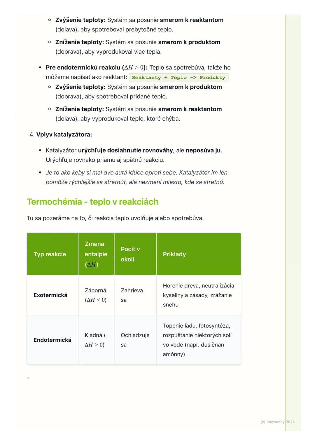 # Chemická rovnováha a
termochémia

1. Úvod do chemickej rovnováhy a
termochémie

V chémii sa často učíme o reakciách, kde reaktanty reagujú