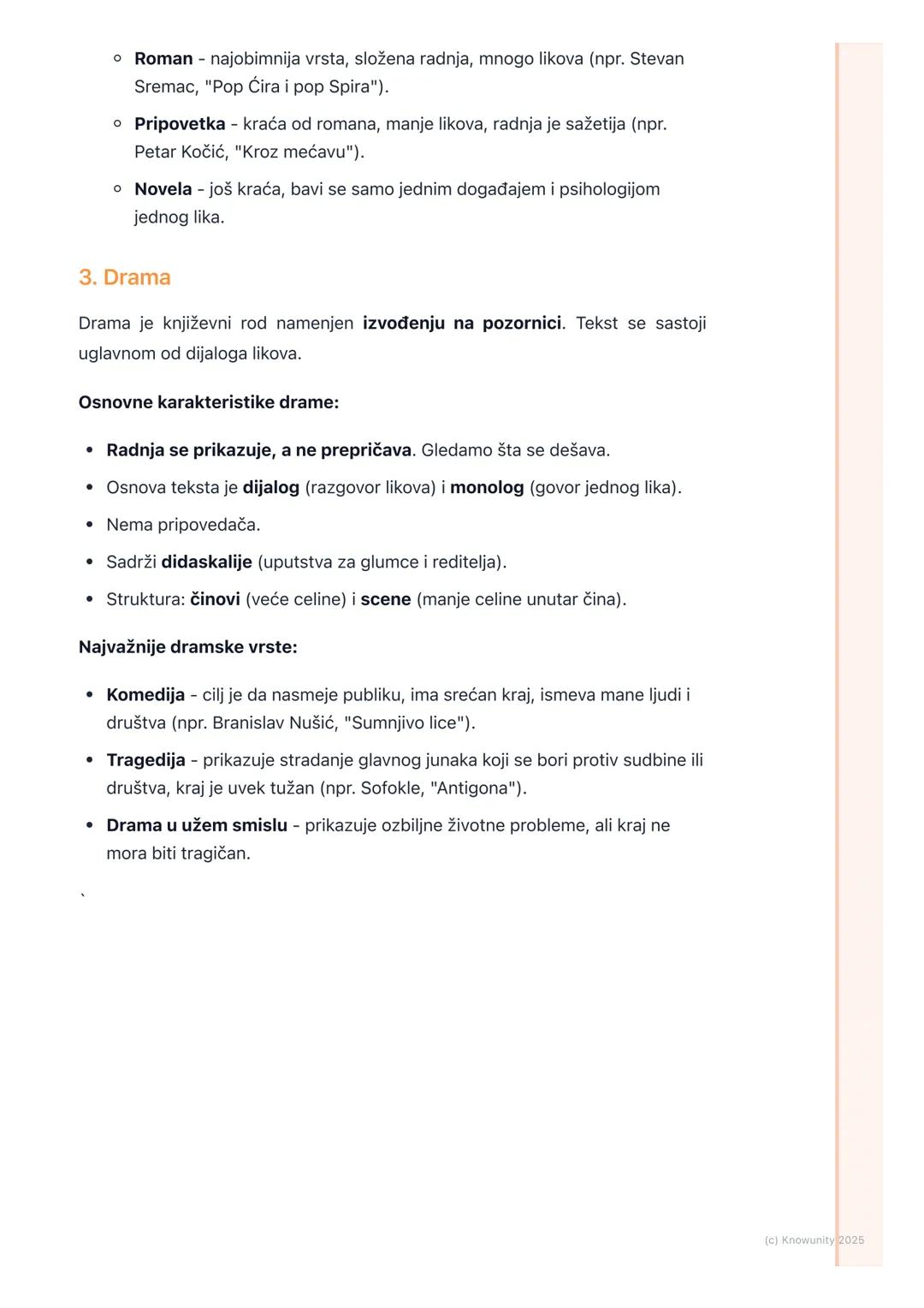 # Književni rodovi i vrste

Uvod u književne rodove

Sva književna dela se prema svojim osobinama dele u tri velike grupe. Te grupe
se zovu 