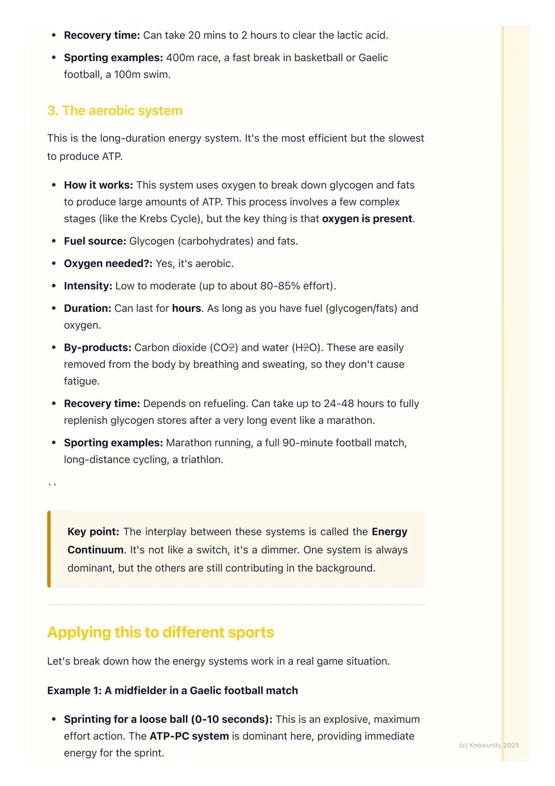 # Basic Energy Systems

Introduction to energy for movement

Everything we do in sport, from a quick sprint to a long-distance run, needs
en