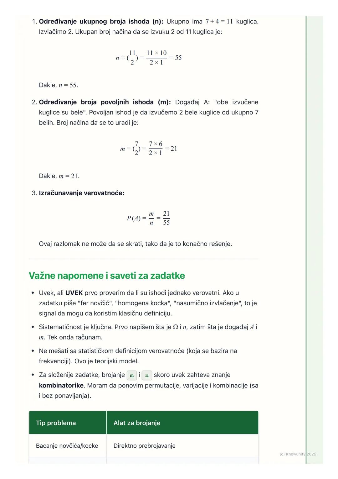 # Klasična definicija
verovatnoće

Klasična definicija verovatnoće

Ovo je osnova cele priče o verovatnoći. Klasična definicija se koristi k