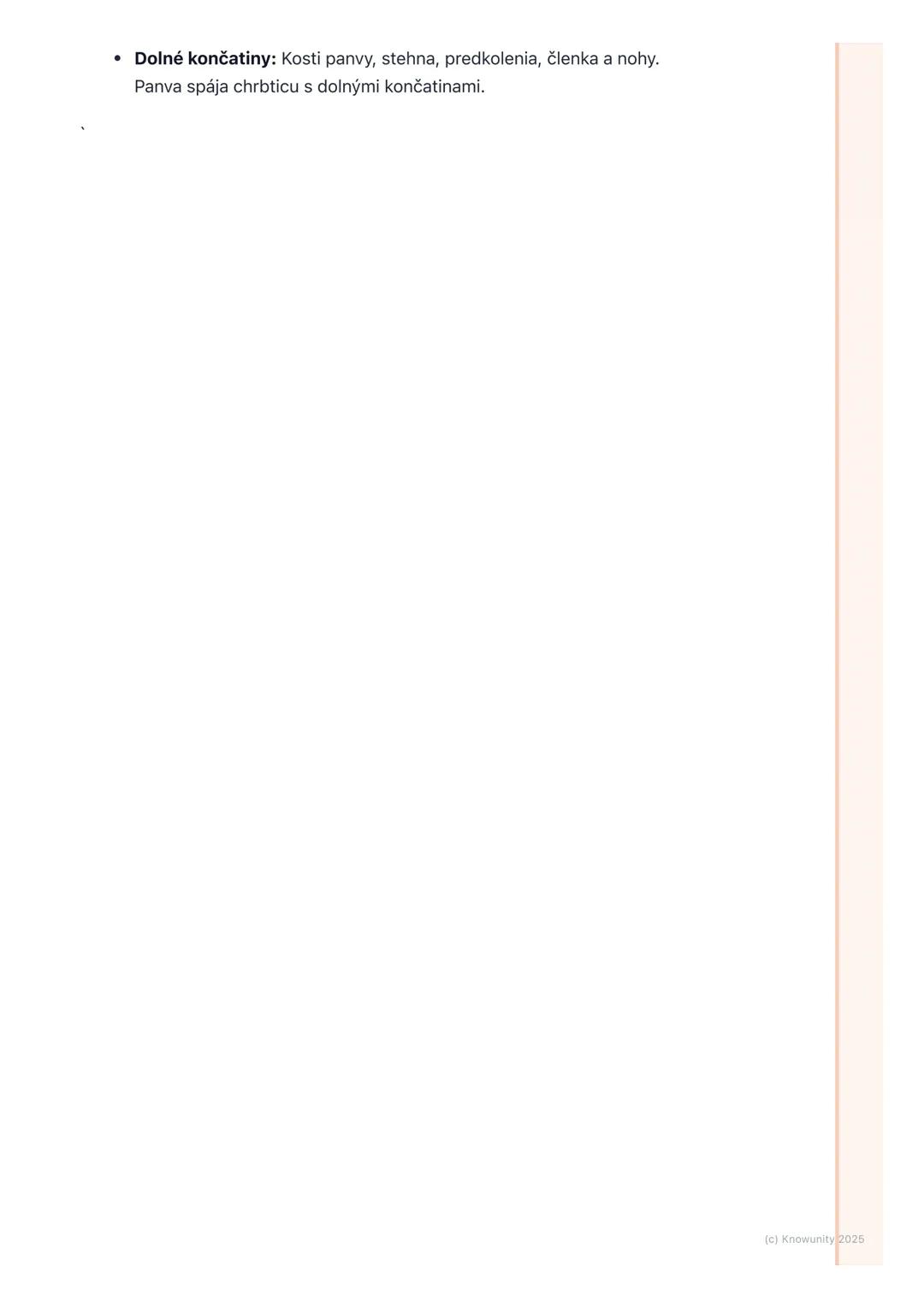 # Kosti a kostra

## 1. Prehľad kostí a kostry

Ahojte! Pripravujem si poznámky na písomku z biológie o opornej a pohybovej
sústave. Dnes sa