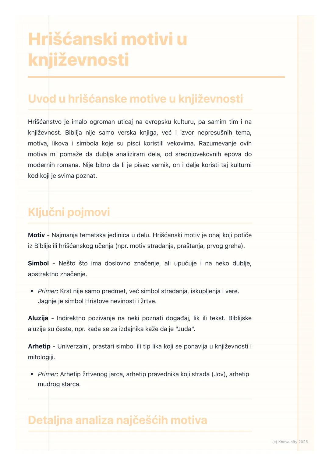 Hrišćanski motivi u književnosti