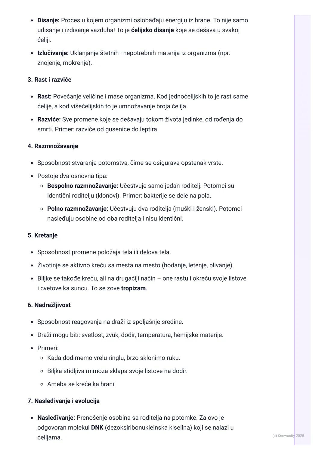 # Osobine živih bića

Uvod u osobine živih bića

Sva živa bića na Zemlji, od najmanje bakterije do najvećeg plavog kita, dele neke
osnovne, 