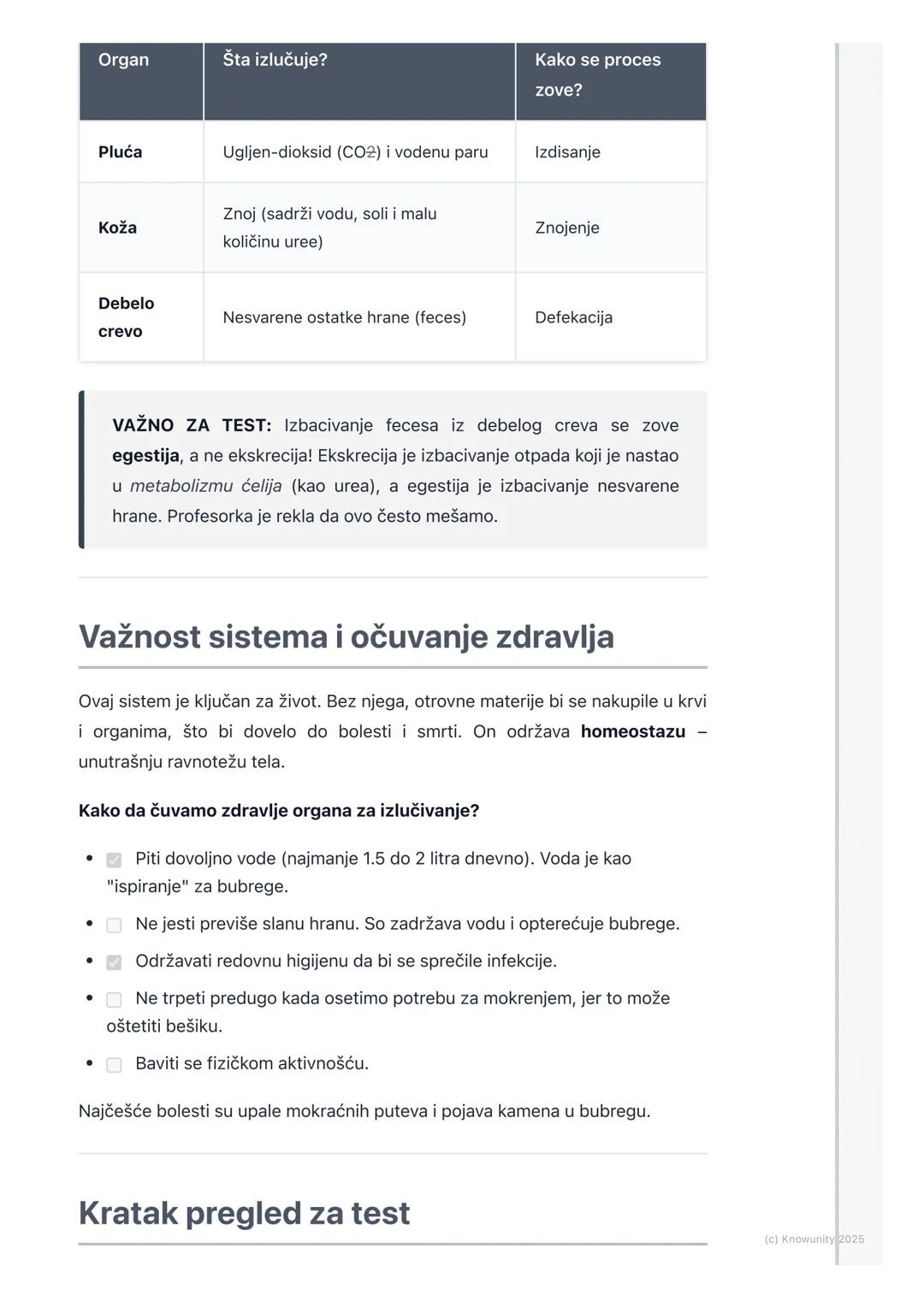 # Sistem organa za izlučivanje

## Uvod u sistem za izlučivanje

Naše telo je kao fabrika koja stalno radi. U tom radu (metabolizmu) stvaraj