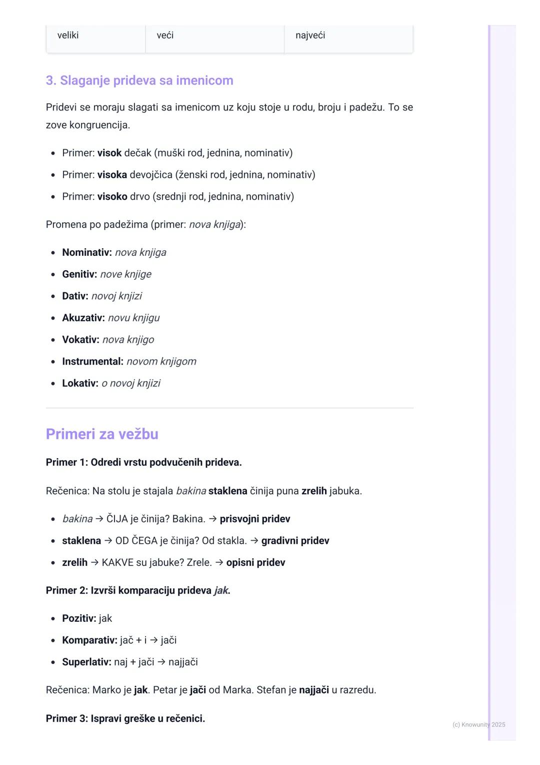 # Pridevi

Uvod u prideve

Pridevi su promenljive vrste reči. One stoje uz imenicu i bliže je određuju, tj.
opisuju njene osobine. U rečenic