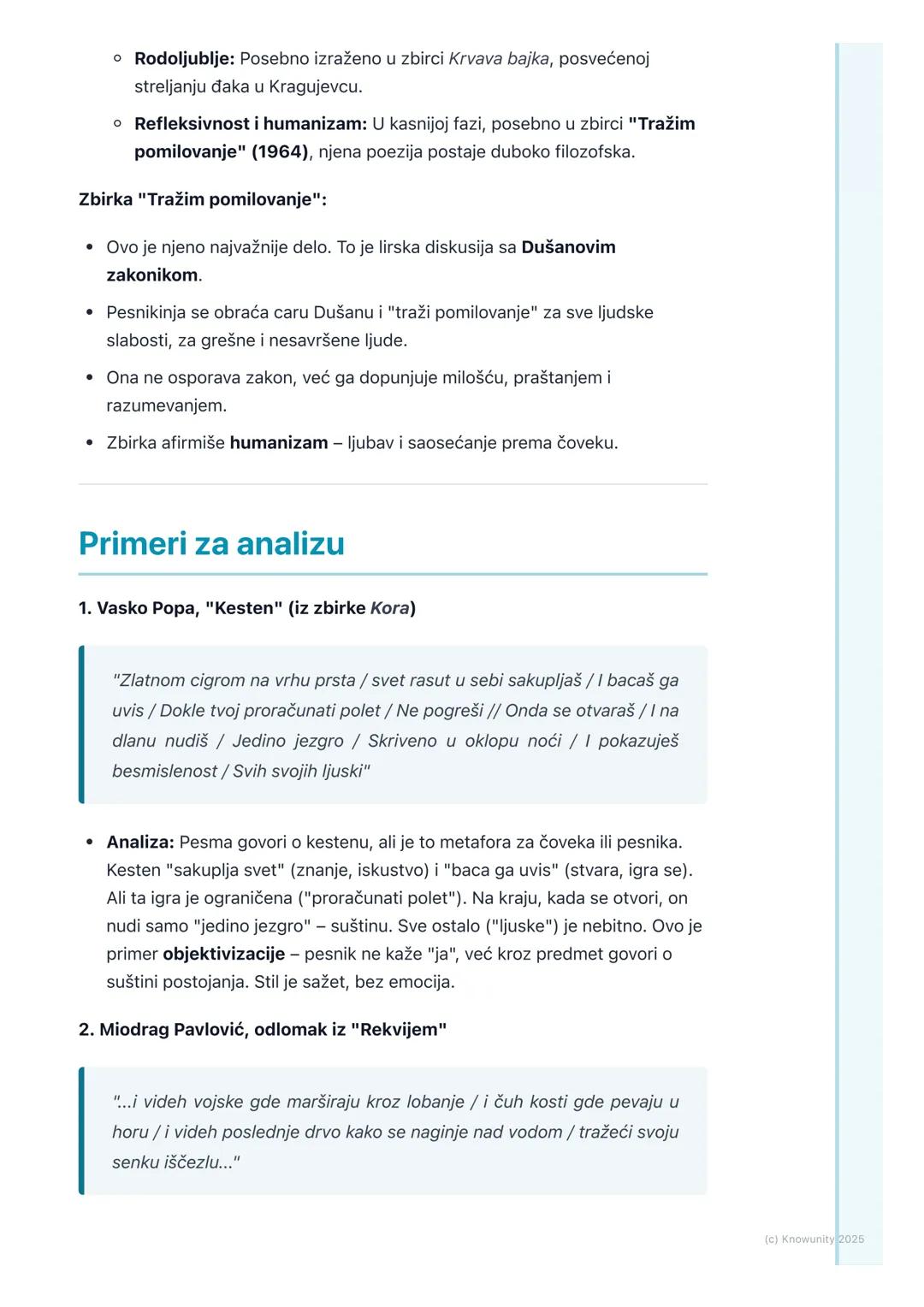 # Posleratna poezija (Vasko
Popa, Miodrag Pavlović,
Desanka Maksimović)

Opšti uvod u posleratnu poeziju

Posle Drugog svetskog rata, srpska