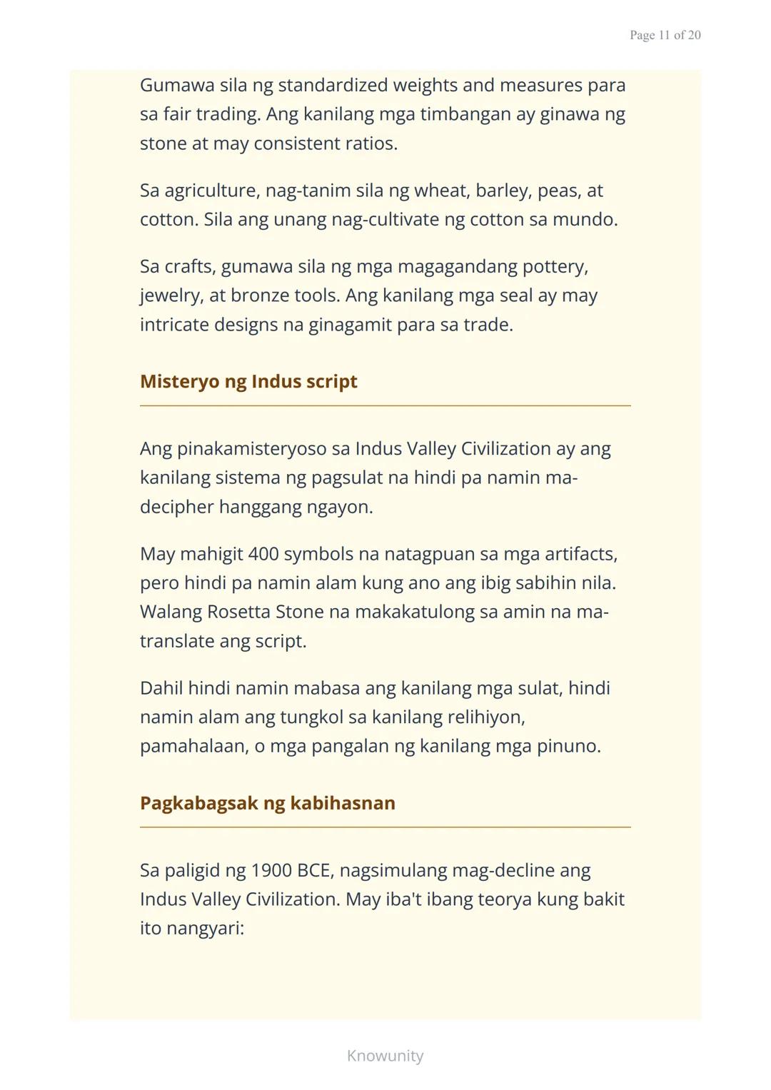 # Sinauang Kabihasnan ng Daigdig: Mesopotamia, Ehipto, Indus, at Tsina

Pag-aaral ng apat na mahahalagang sinaunang kabihasnan sa mundo

## 