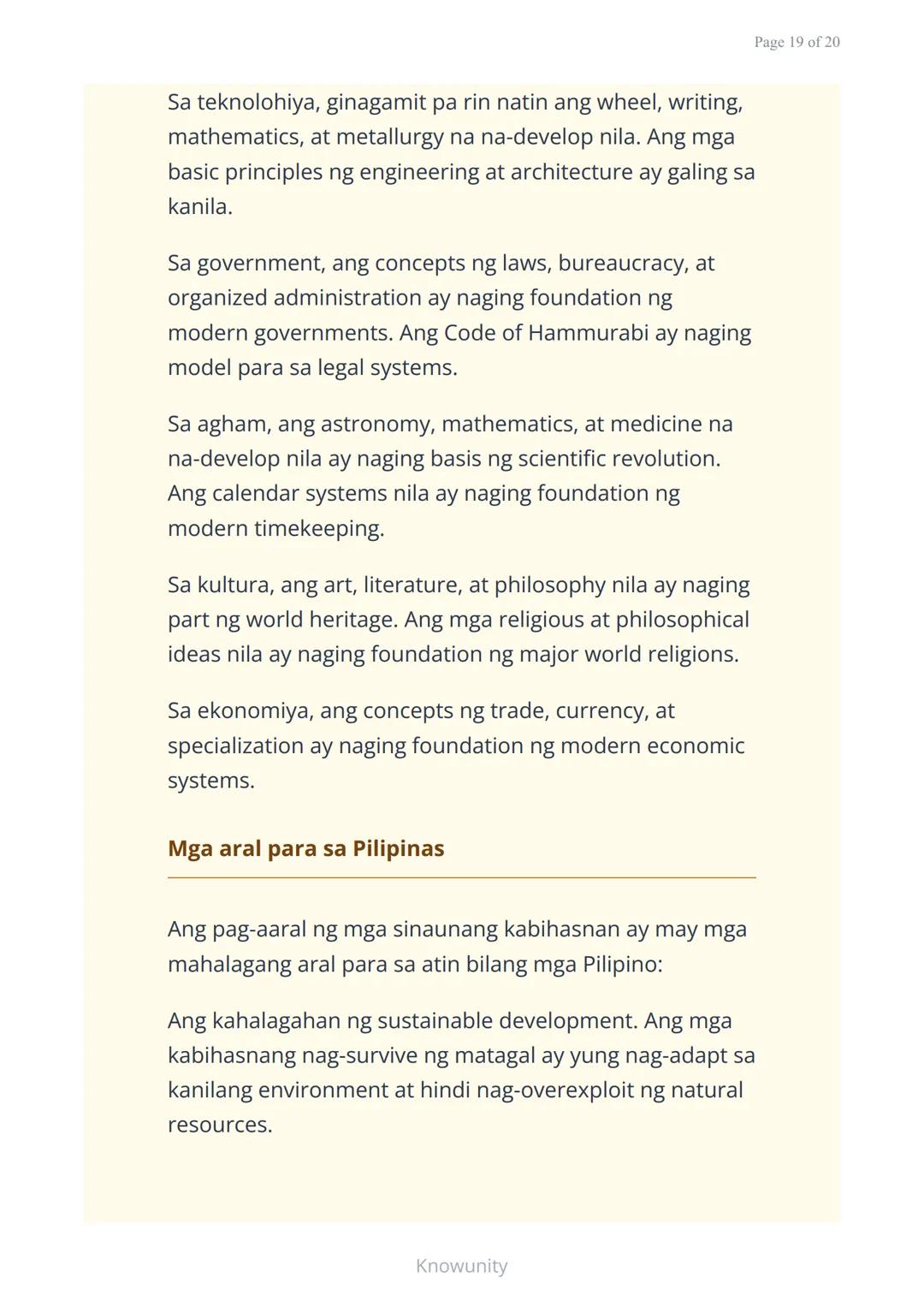 # Sinauang Kabihasnan ng Daigdig: Mesopotamia, Ehipto, Indus, at Tsina

Pag-aaral ng apat na mahahalagang sinaunang kabihasnan sa mundo

## 