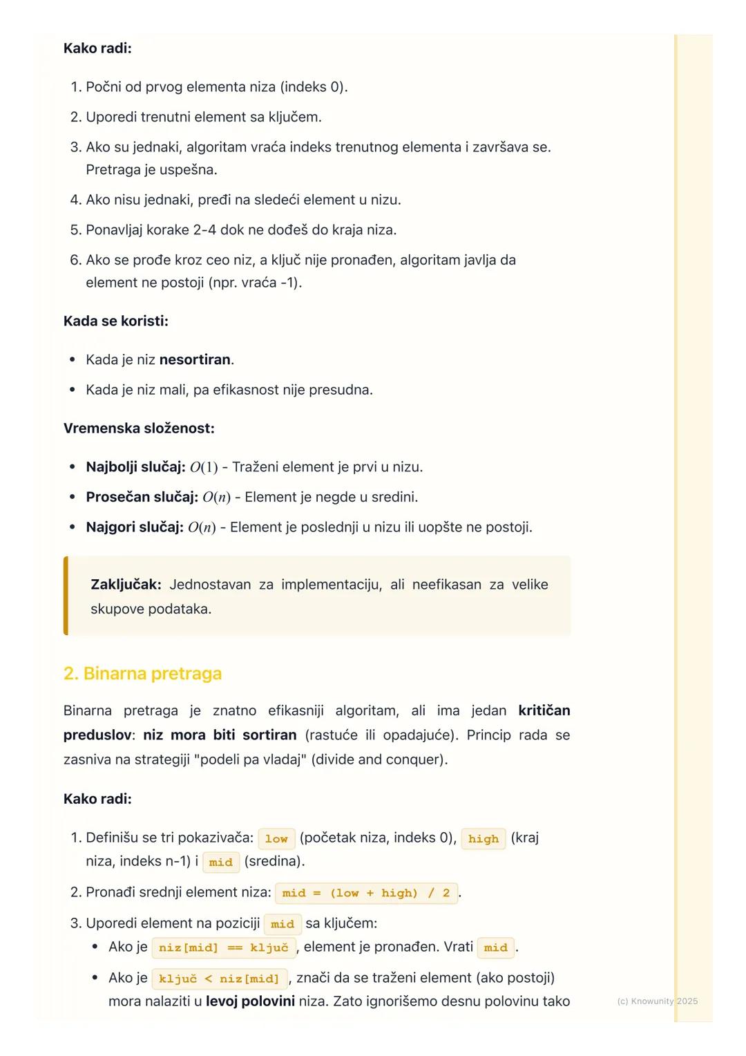 # Algoritmi pretrage

Uvod u algoritme pretrage

Algoritmi pretrage su fundamentalni postupci u računarstvu. Njihov osnovni cilj
je da prona