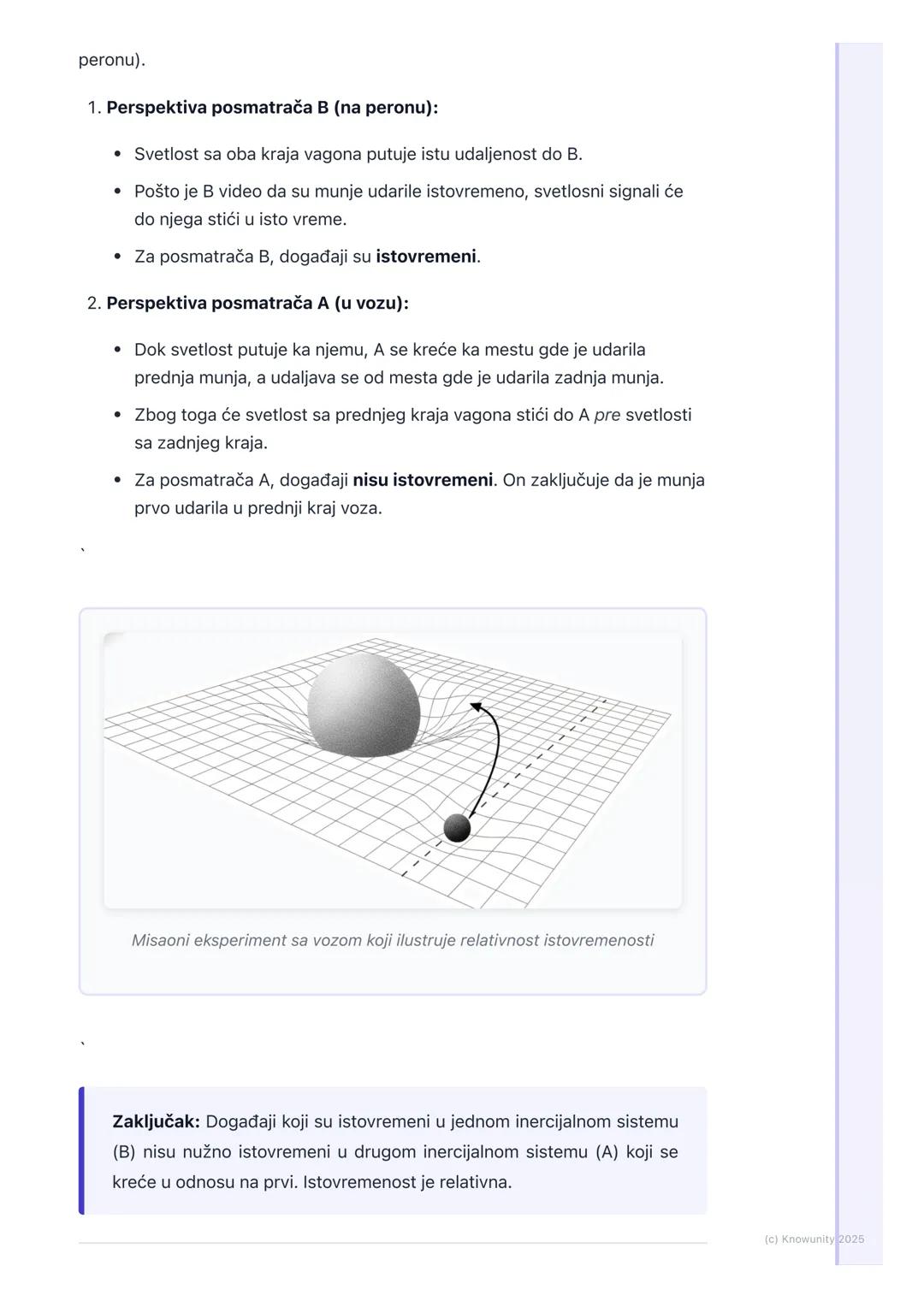 # Relativnost istovremenosti,
dilatacija vremena i
kontrakcija dužine

Uvod u relativnost i Ajnštajnovi postulati

Specijalna teorija relati