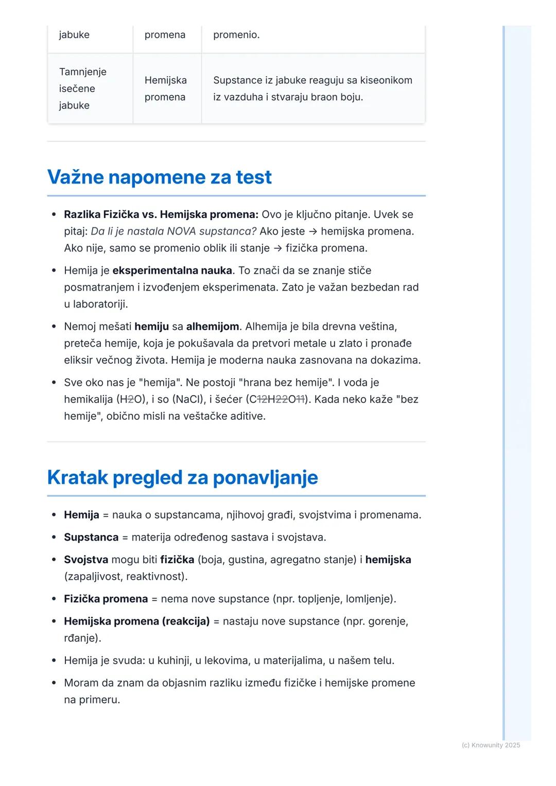 # Šta je hemija?

# Šta je hemija uopšte?

Hemija je prirodna nauka koja proučava supstance - od čega su napravljene
(njihov sastav i građu)