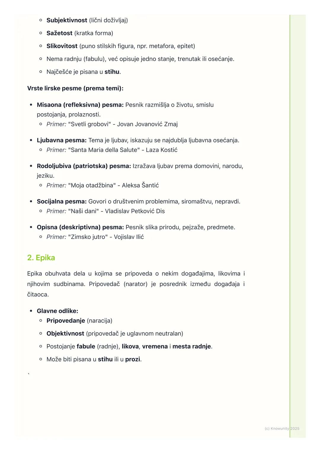 # Književni rodovi i vrste

Osnovna podela književnosti

Sva književna dela se prema načinu pisanja i osnovnim odlikama dele na tri
velika k