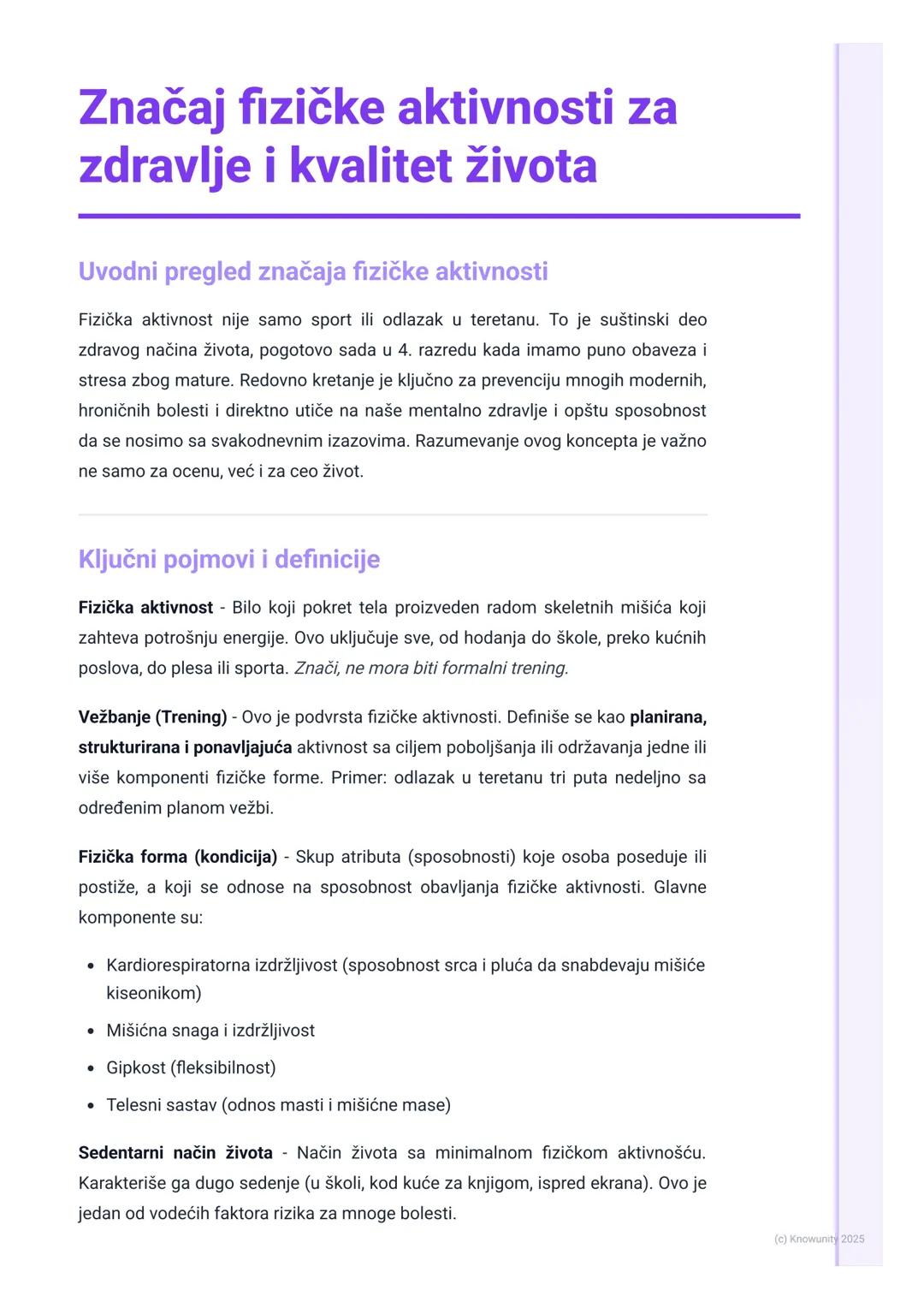 Značaj fizičke aktivnosti za zdravlje i kvalitet života