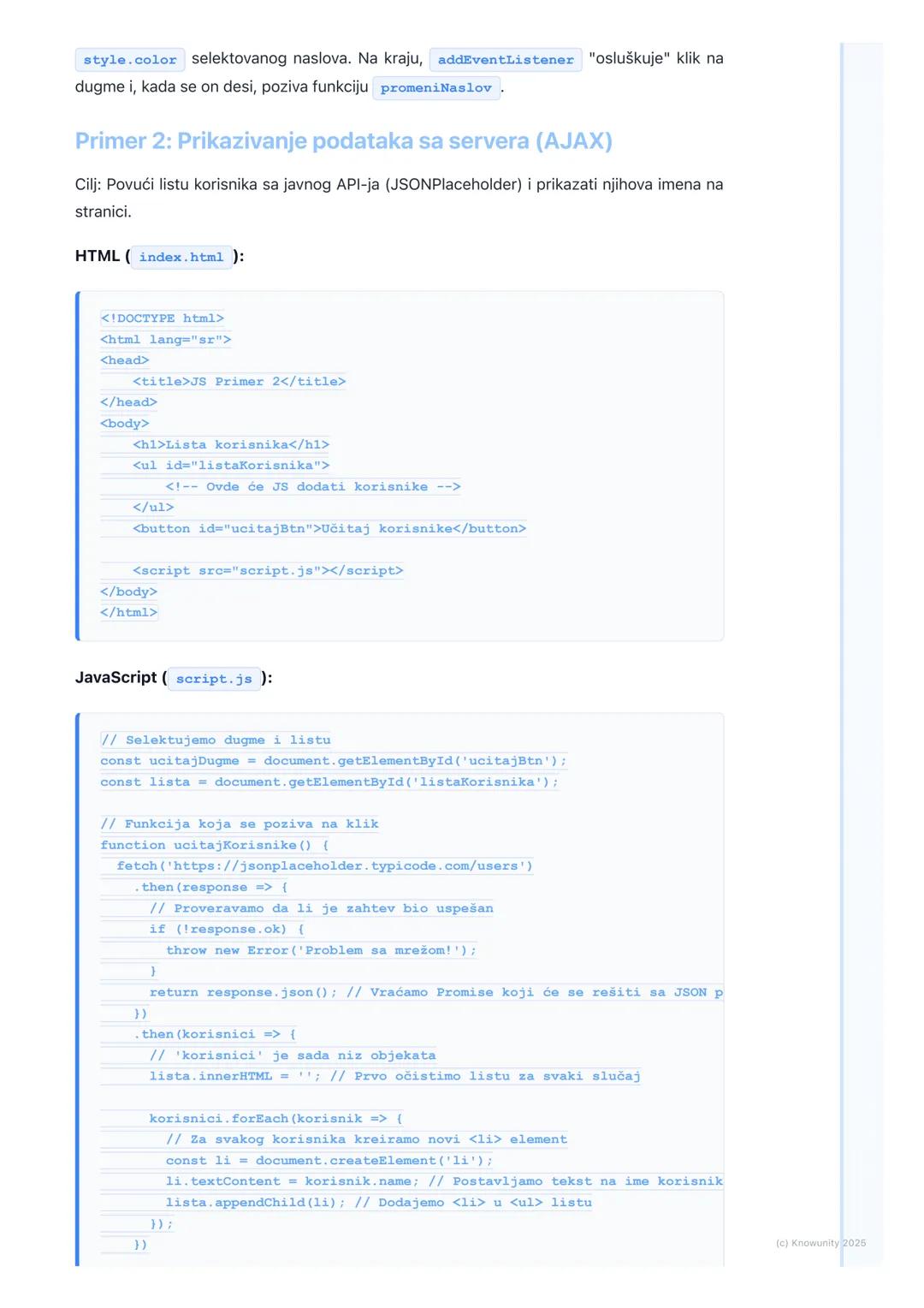 # JavaScript (klijentska strana)

Uvod u JavaScript na klijentskoj strani

JavaScript (JS) je programski jezik koji se izvršava u veb pregle