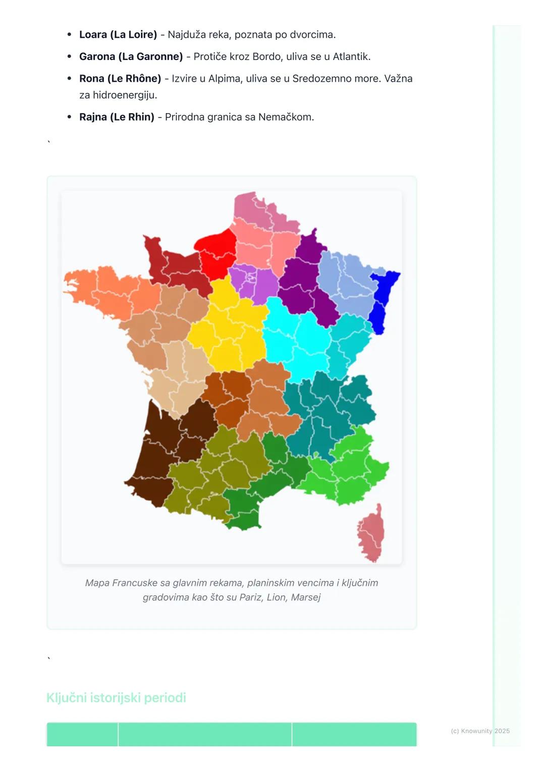 # Istorija i Geografija Francuske

Uvodni pregled.

Istorija i geografija Francuske su neraskidivo povezane. Geografski položaj, sa
izlaskom