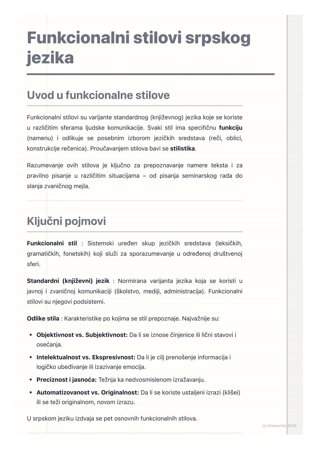 Funkcionalni stilovi srpskog jezika