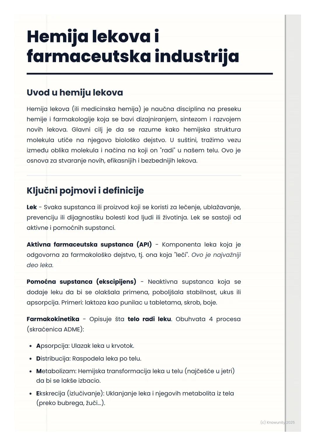 Hemija lekova i farmaceutska industrija