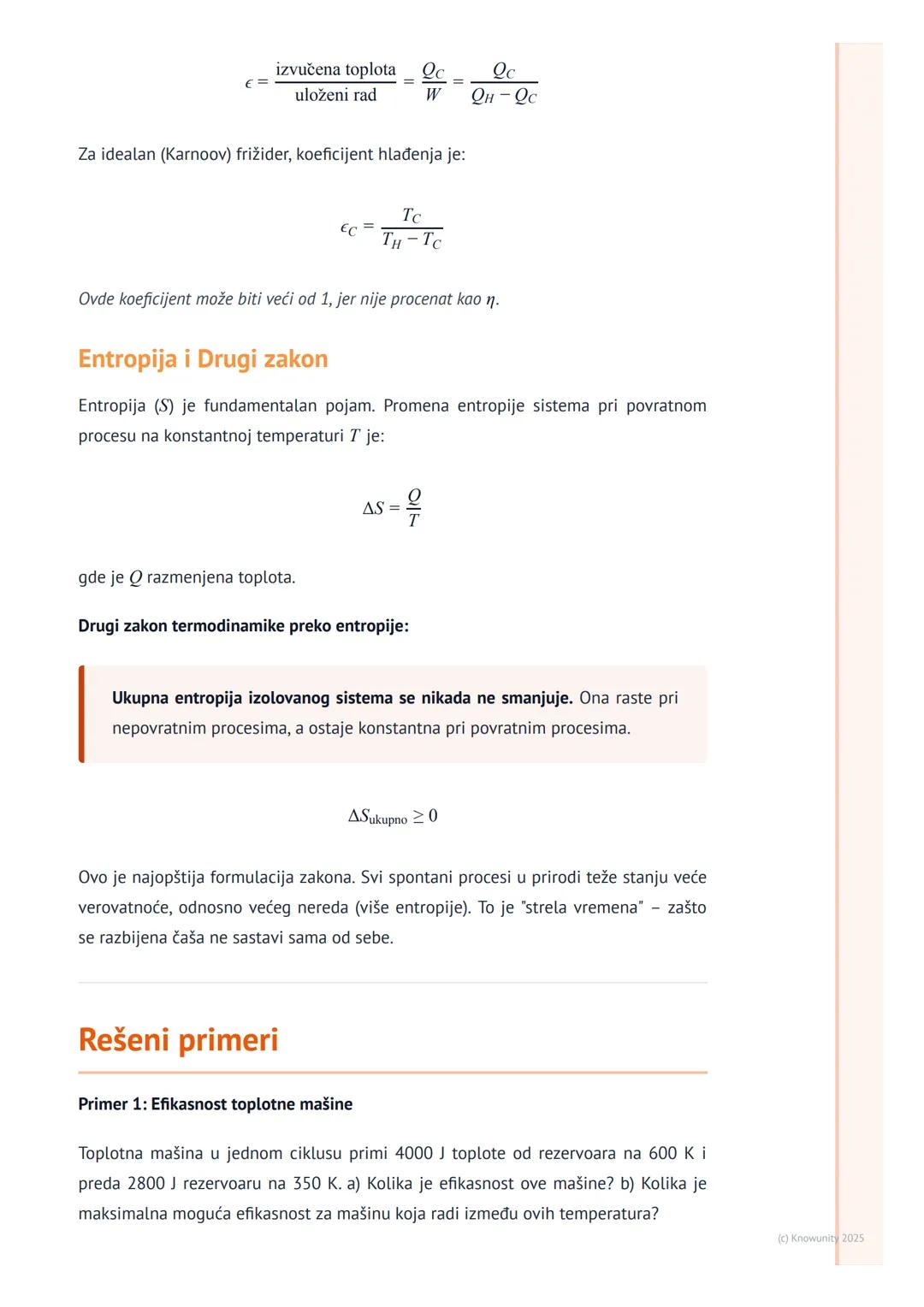 # Drugi zakon termodinamike

Uvod u Drugi zakon termodinamike

Prvi zakon termodinamike je u suštini zakon o održanju energije - kaže da ene