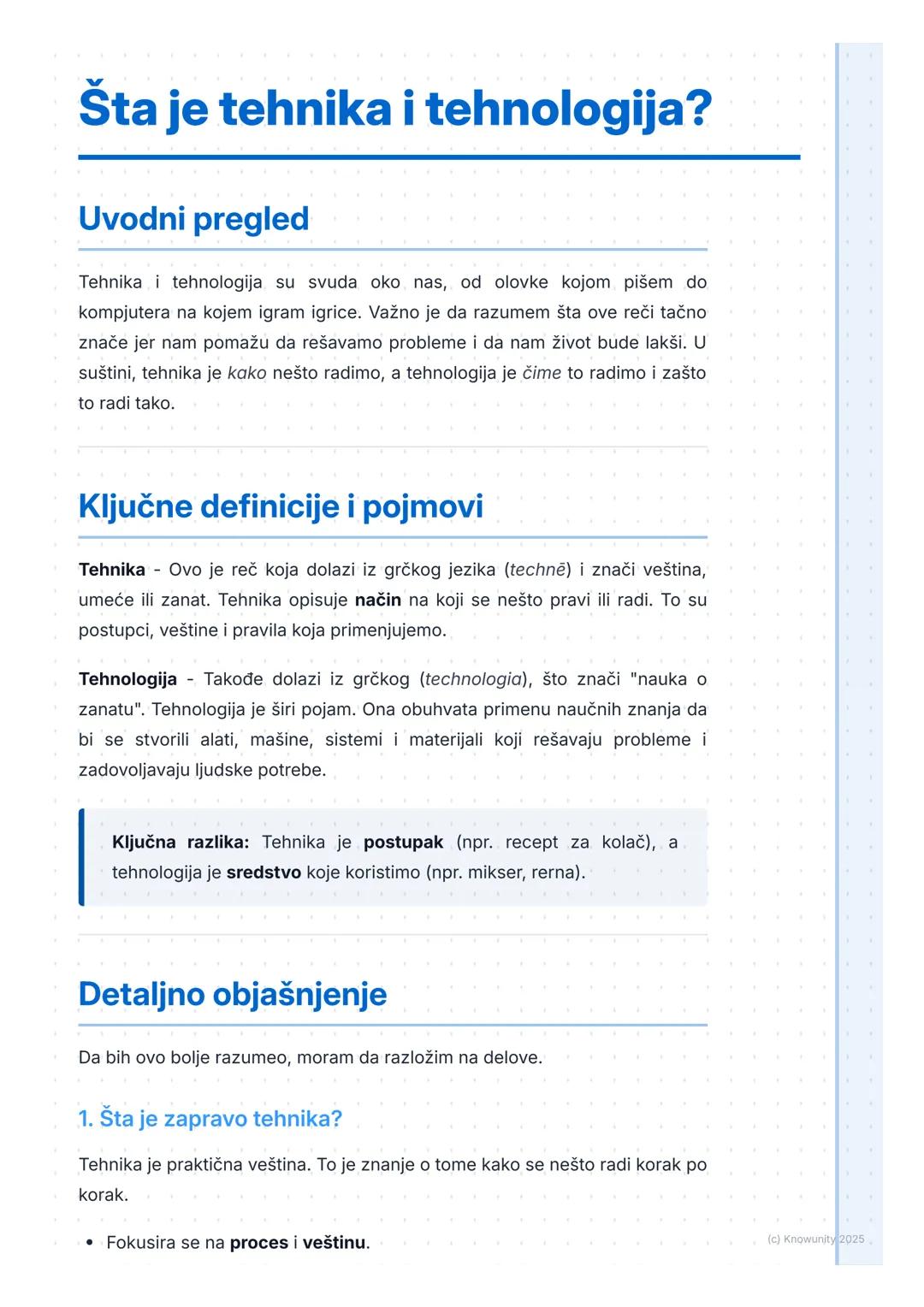 # Šta je tehnika i tehnologija?

Uvodni pregled

Tehnika i tehnologija su svuda oko nas, od olovke kojom pišem do
kompjutera na kojem igram 