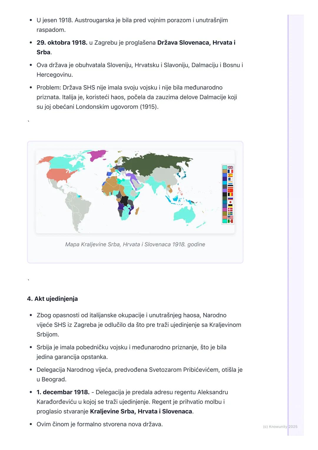 # Stvaranje Kraljevine SHS

Uvodni pregled

Nakon završetka Prvog svetskog rata 1918. godine, raspala su se velika carstva
poput Austrougars