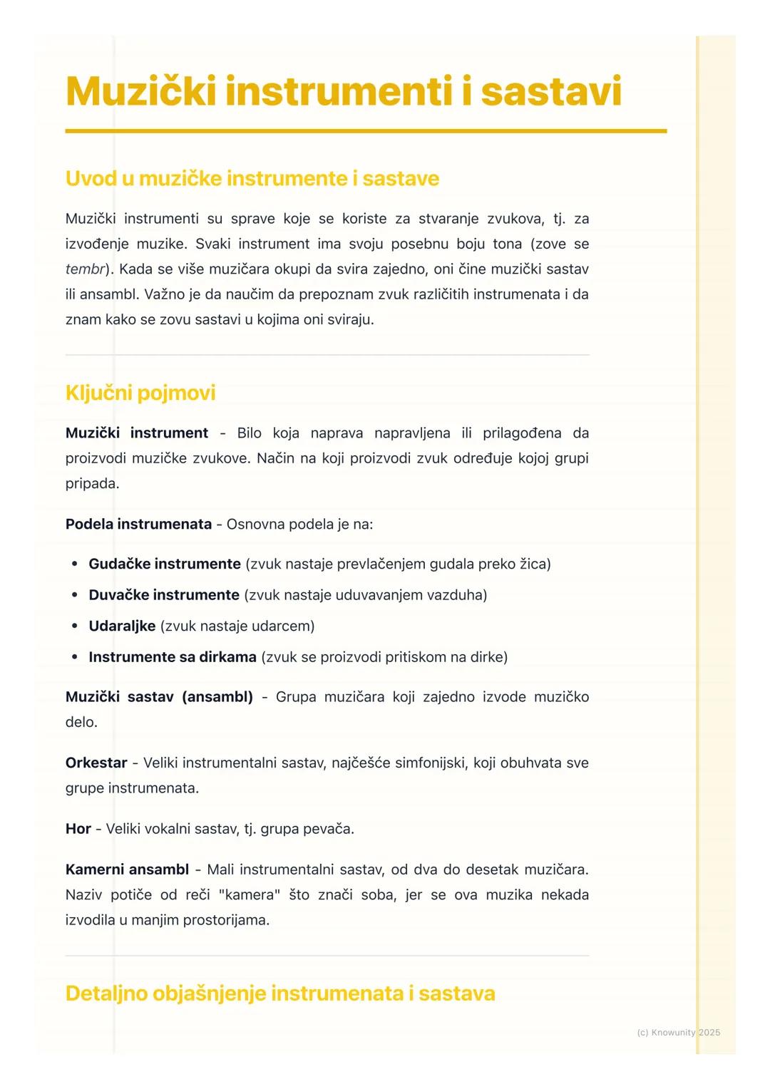 Muzički instrumenti i sastavi