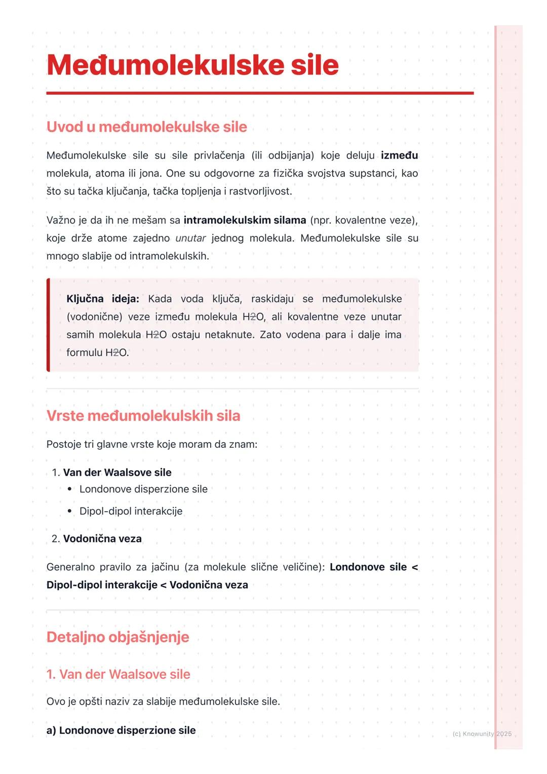 # Međumolekulske sile

Uvod u međumolekulske sile

Međumolekulske sile su sile privlačenja (ili odbijanja) koje deluju između
molekula, atom